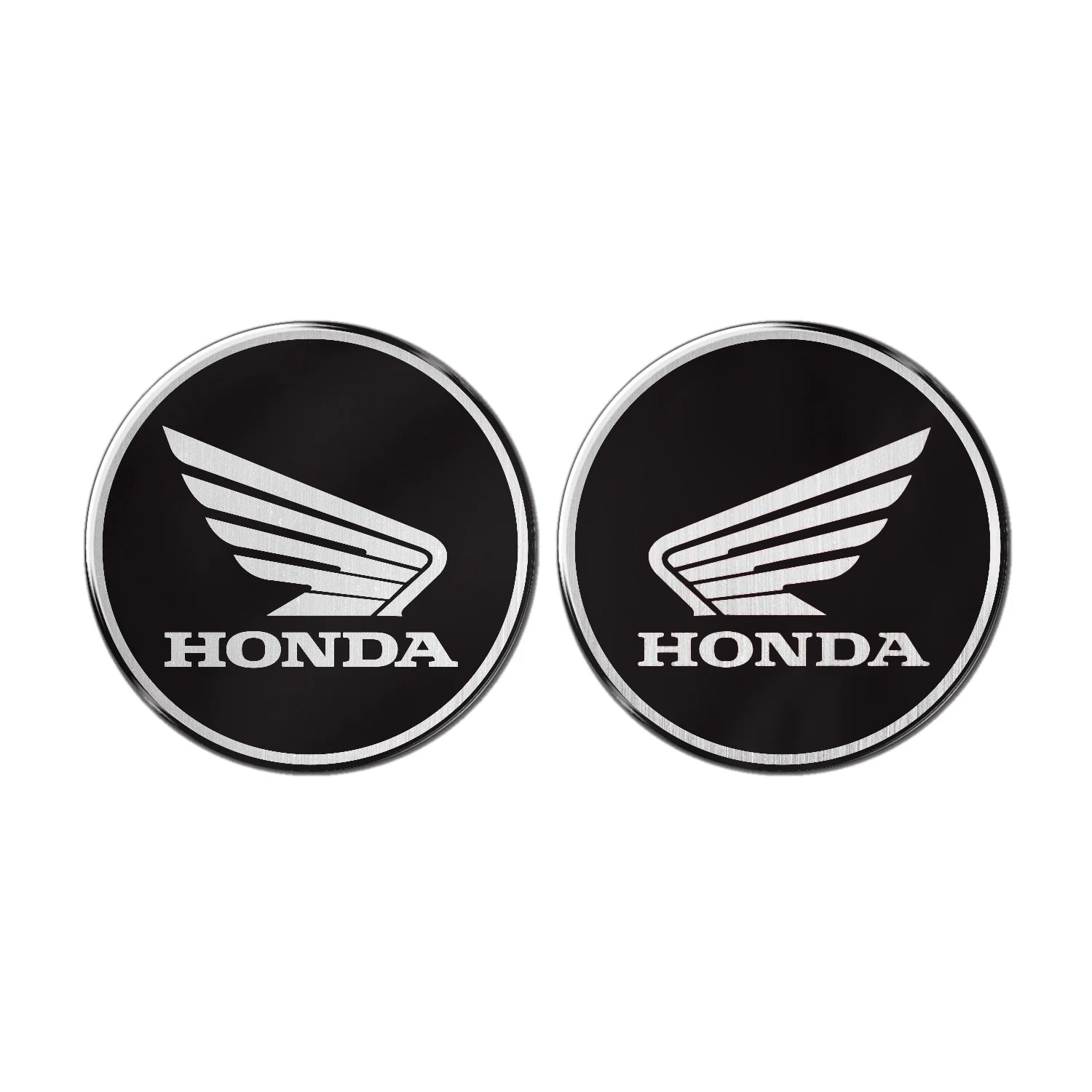 3D Honda Logo Kabartmalı Sticker (2 Adet) #renk_siyah-gümüş