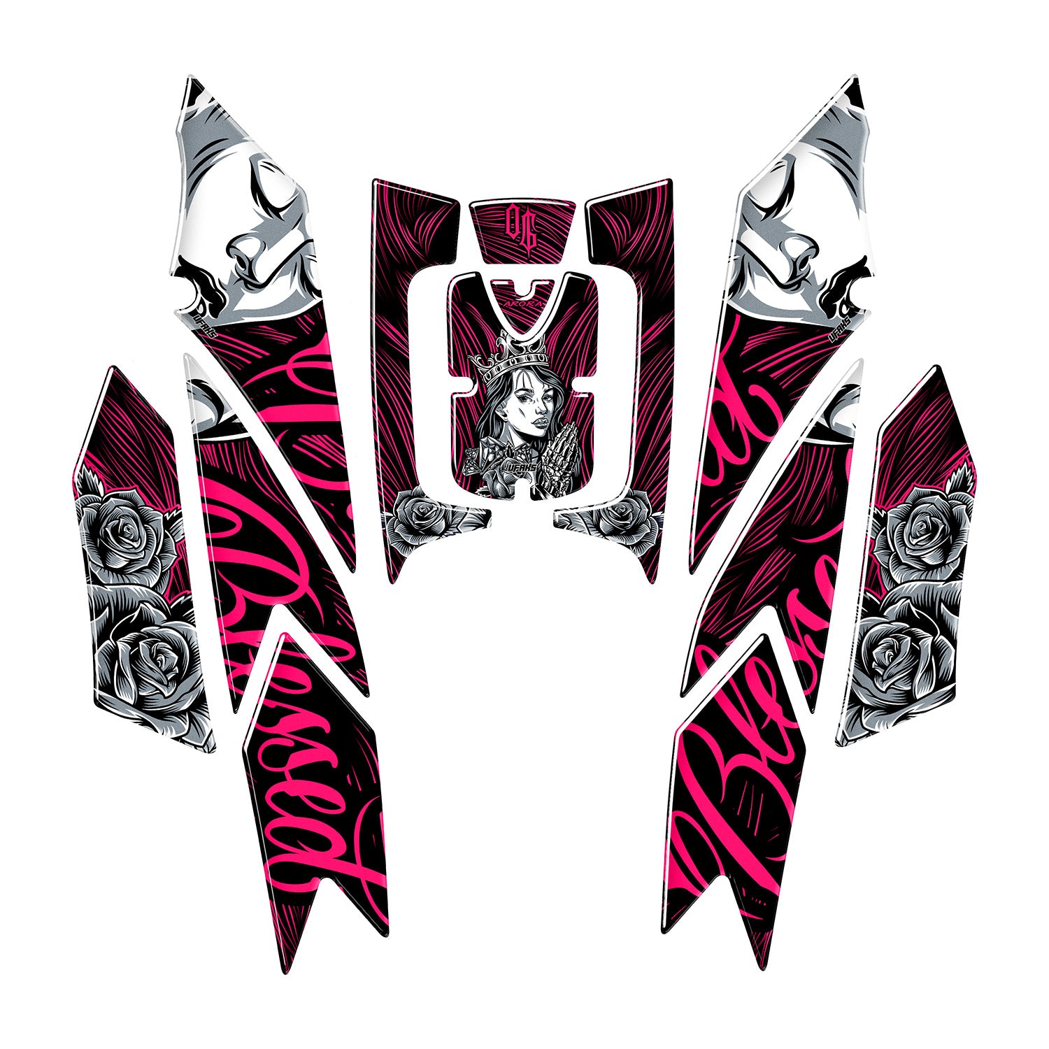 Arora Max Pro 125-250 Shadow Queen Tank Pad Seti (2024-2026) #renk_florasan pembe