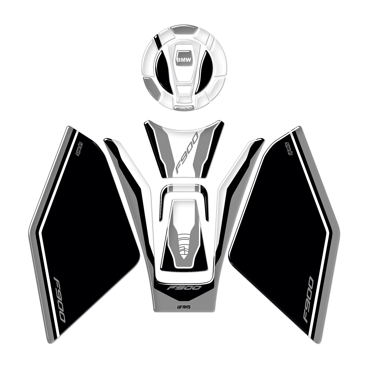 BMW F 900 XR Precision Line Tank Tank Pad Seti (2021-2024) #renk_gri