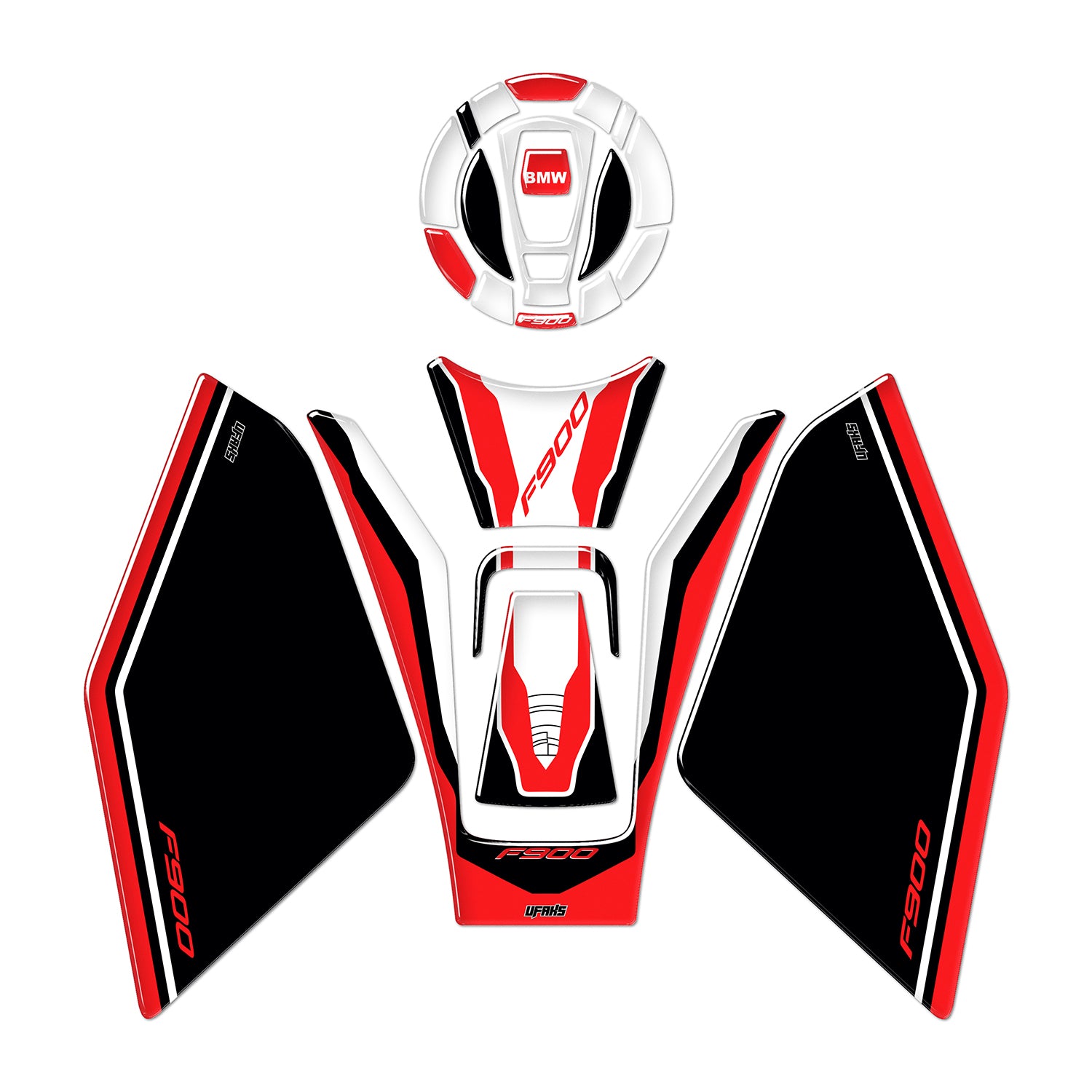 BMW F 900 XR Precision Line Tank Tank Pad Seti (2021-2024) #renk_kırmızı