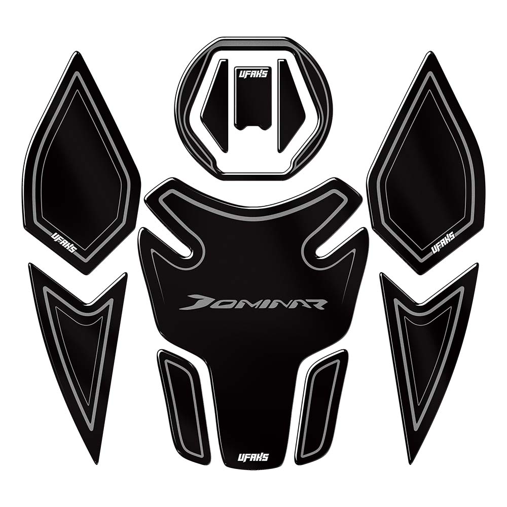 Bajaj Dominar D 250 Çizgi Tasarımlı Tank Pad Set #renk_gri