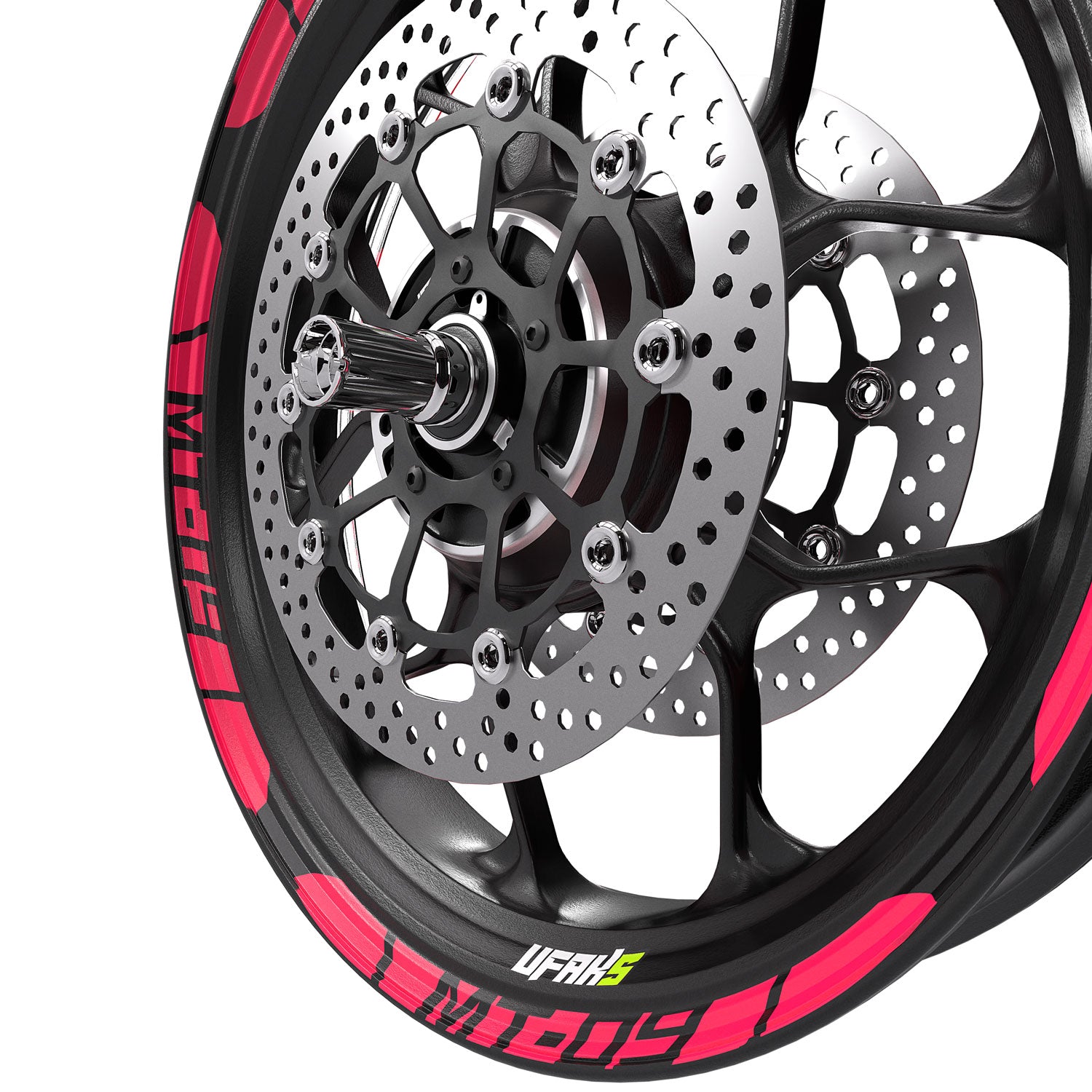 Yamaha MT-09 Jant Şeridi #renk_florasan pembe
