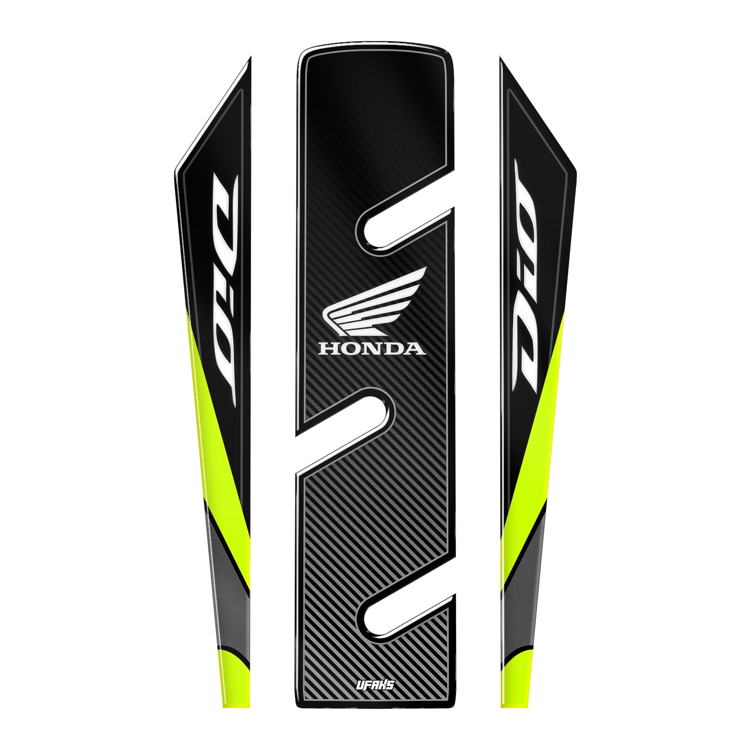 Honda Dio Özel Tasarımlı Depo Tank Pad, Honda Dio Tank Pad Seti #renk_florasan sarı