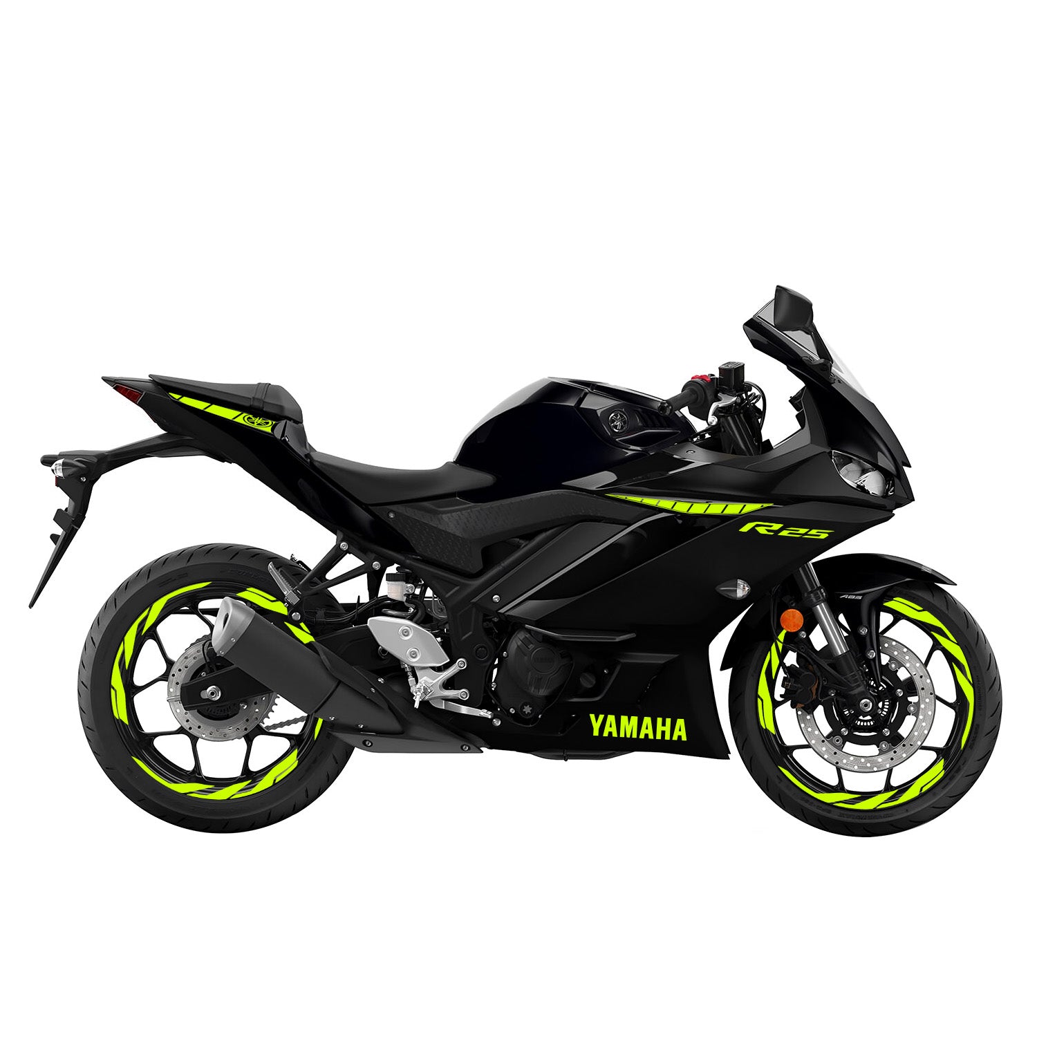 Yamaha R25 Sticker Seti (2019-2023) #renk_florasan sarı