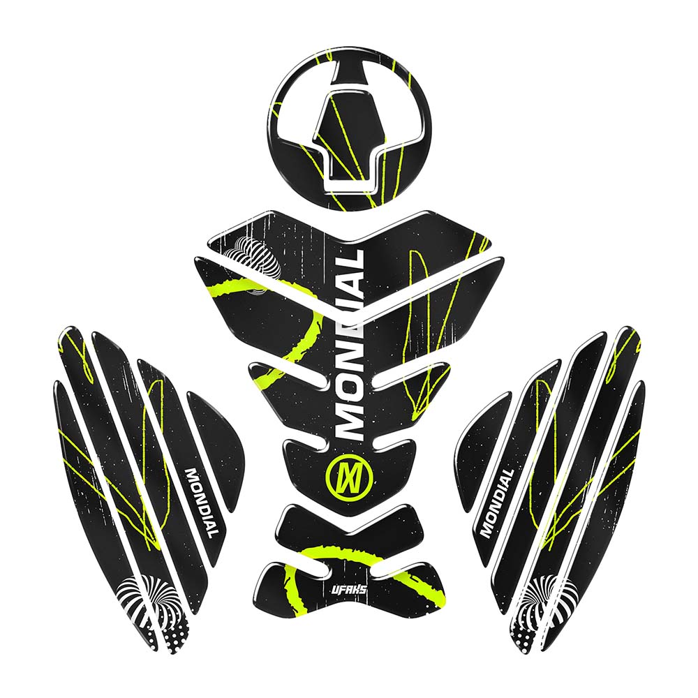 Mondial 125 Drift L Grunge Tank Pad Seti #renk_florasan sarı