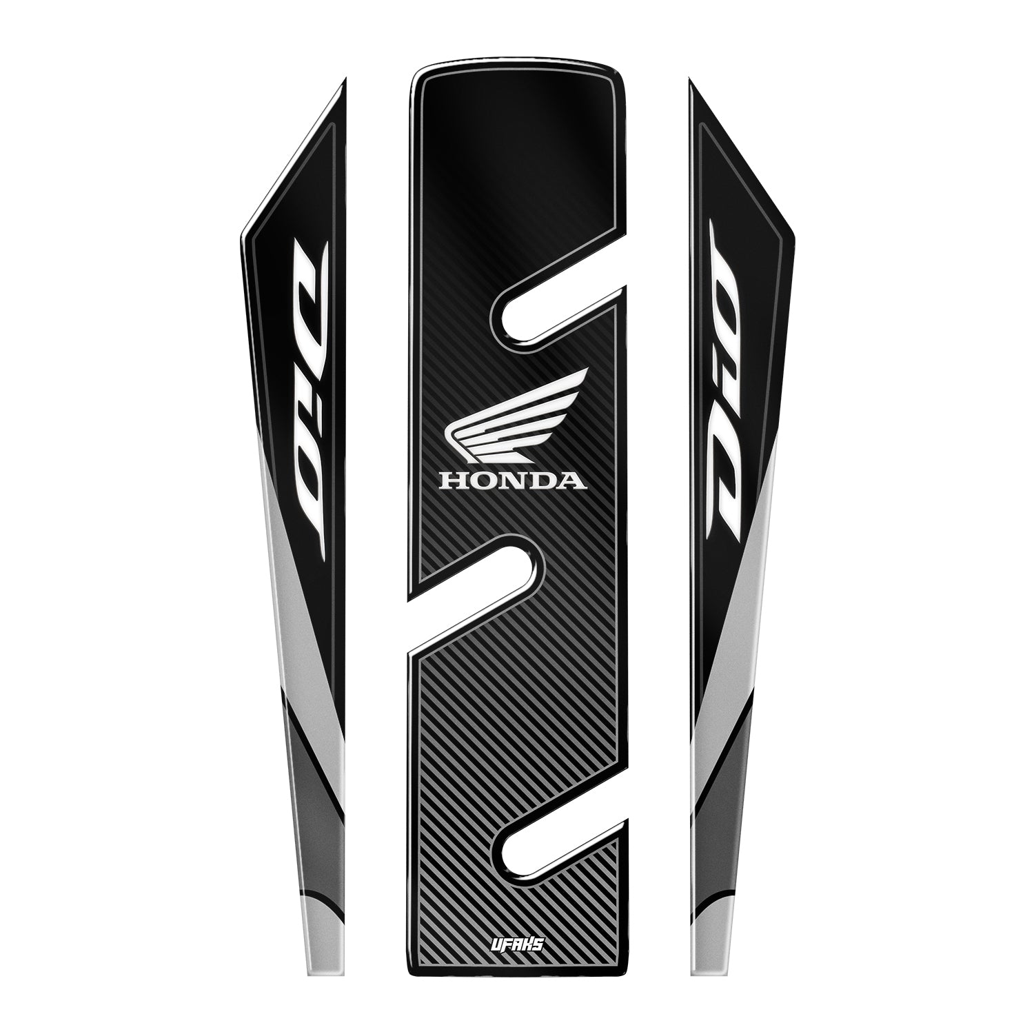 Honda Dio Özel Tasarımlı Depo Tank Pad, Honda Dio Tank Pad Seti #renk_gri