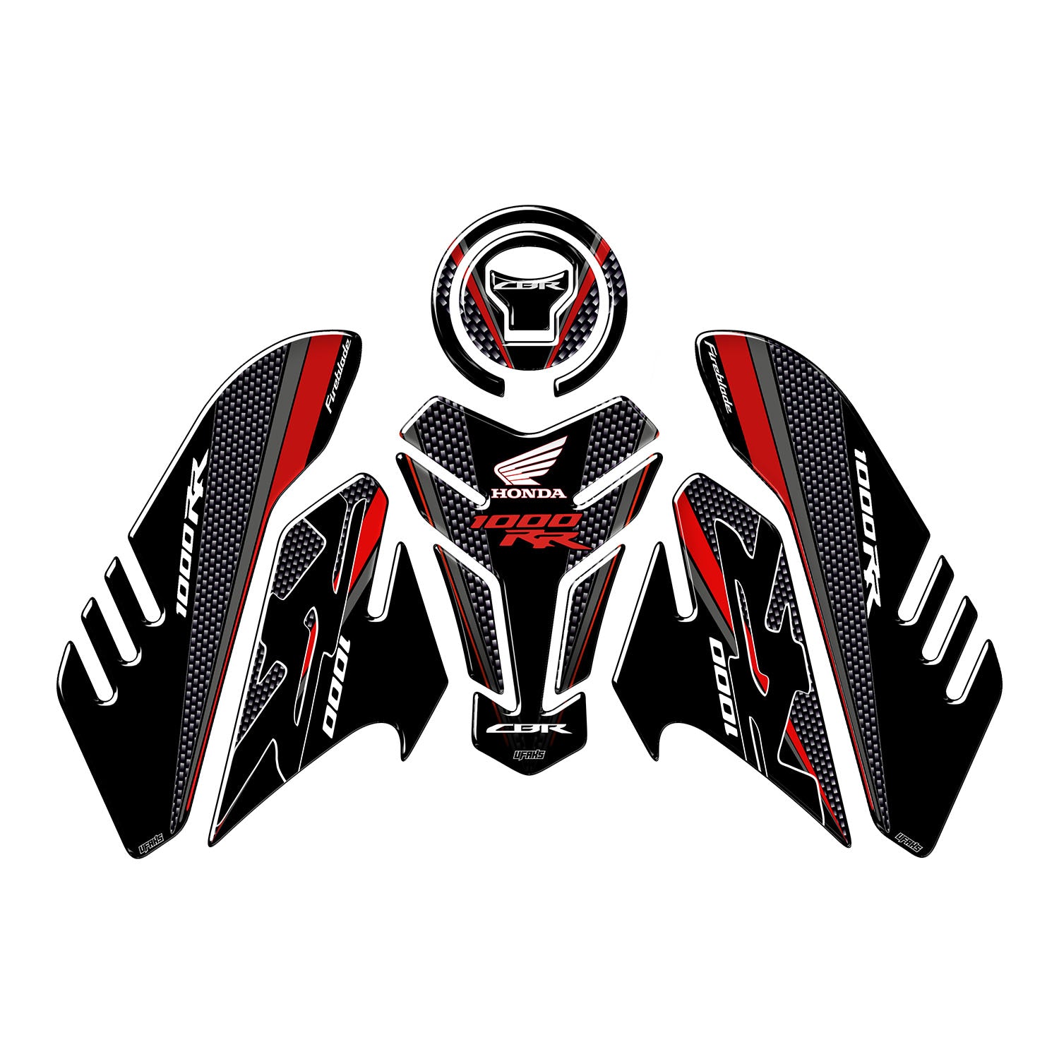 Honda CBR 1000 RR Dark Pulse Tank Pad Set (2019)