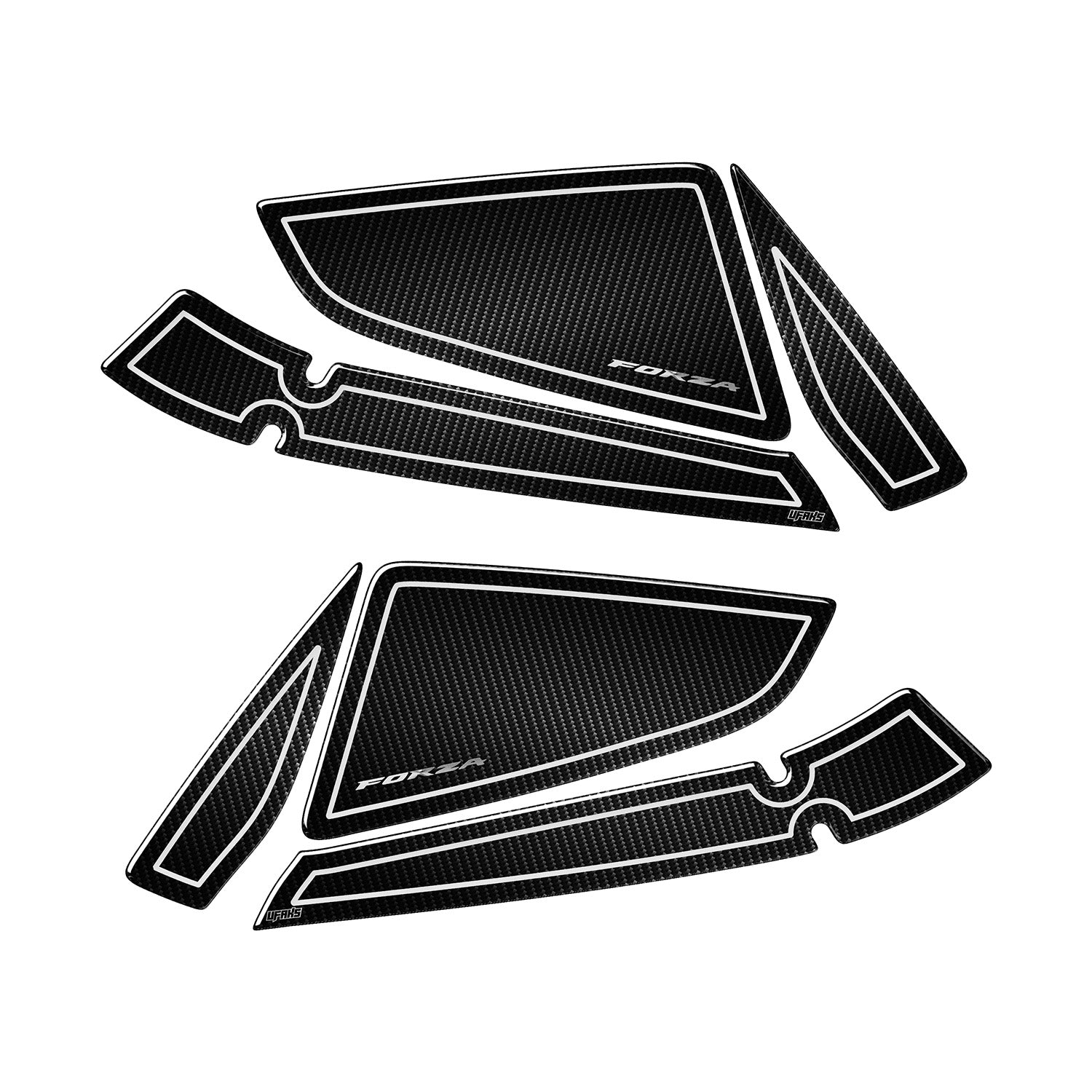 Honda Forza 250 Karbon Line Çanta Koruma Pad Seti (2018-2025) #renk_beyaz