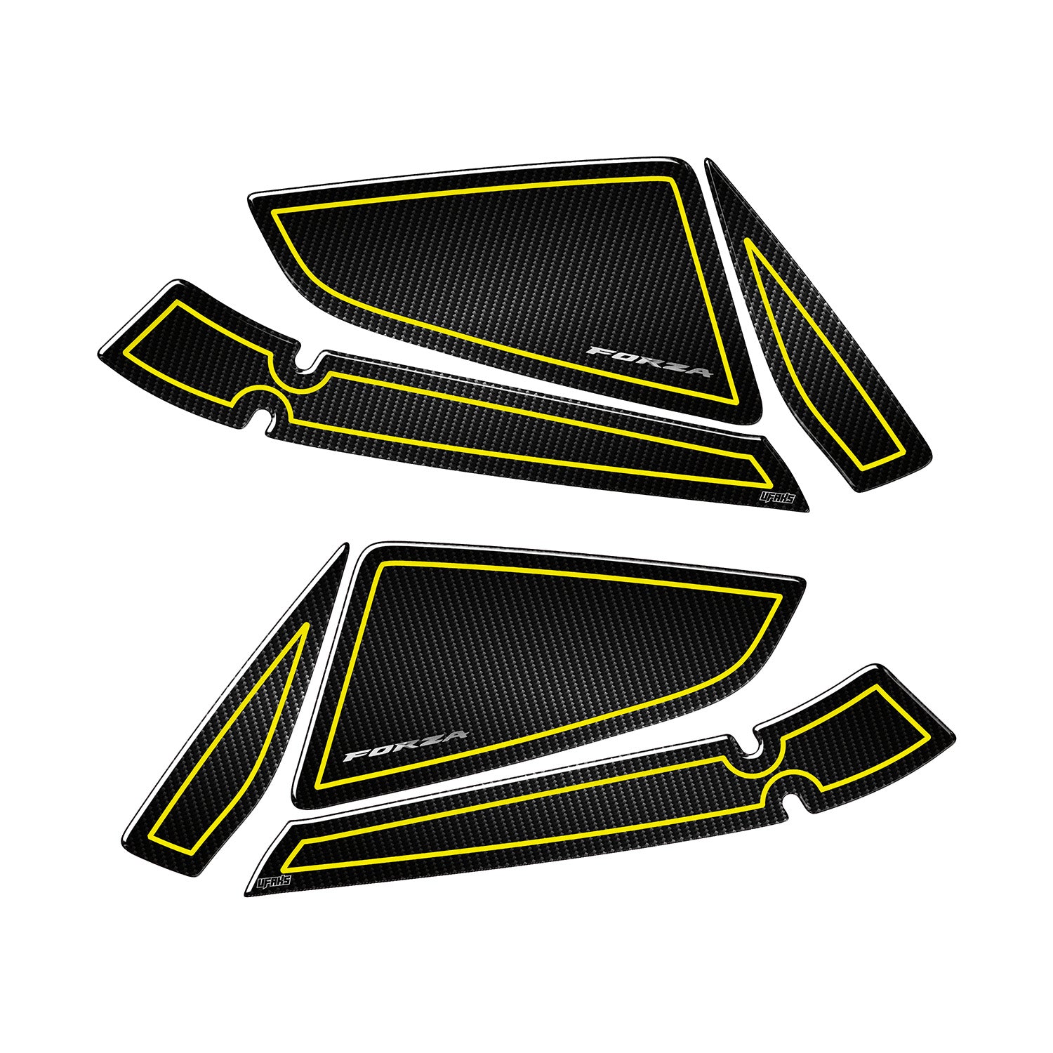 Honda Forza 250 Karbon Line Çanta Koruma Pad Seti (2018-2025) #renk_sarı