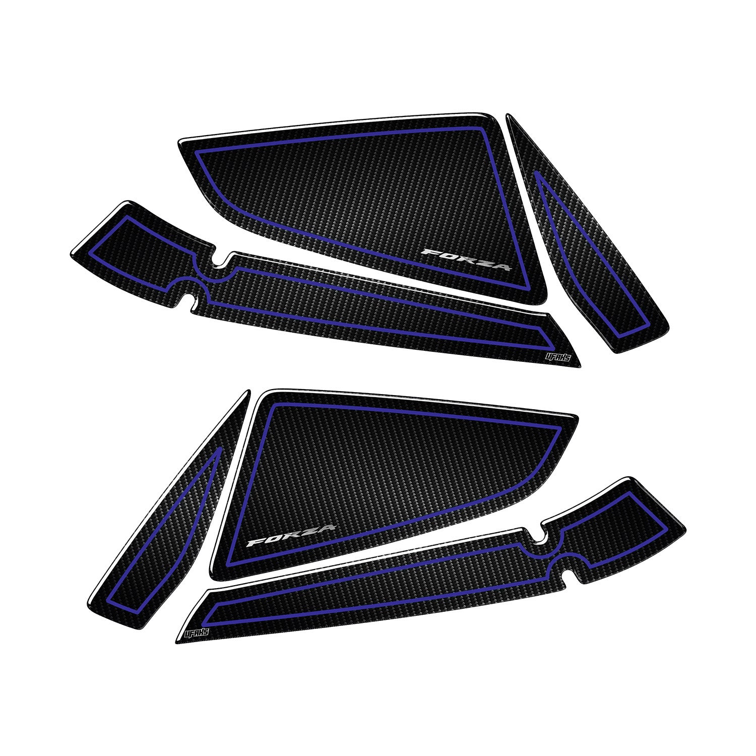 Honda Forza 250 Karbon Line Çanta Koruma Pad Seti (2018-2025) #renk_lacivert