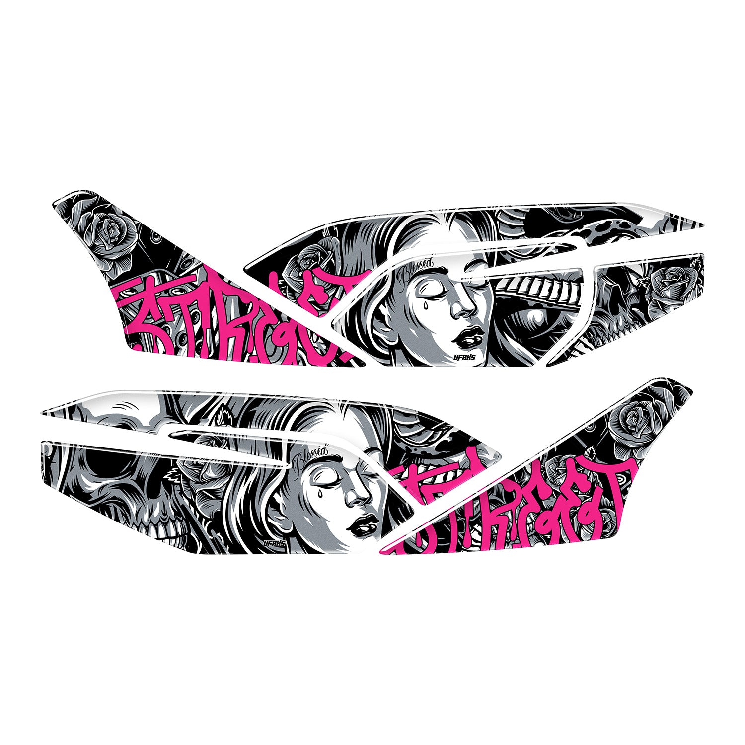 Honda PCX Barrio Divas Yan Pad Set (2021-2024) #renk_florasan pembe