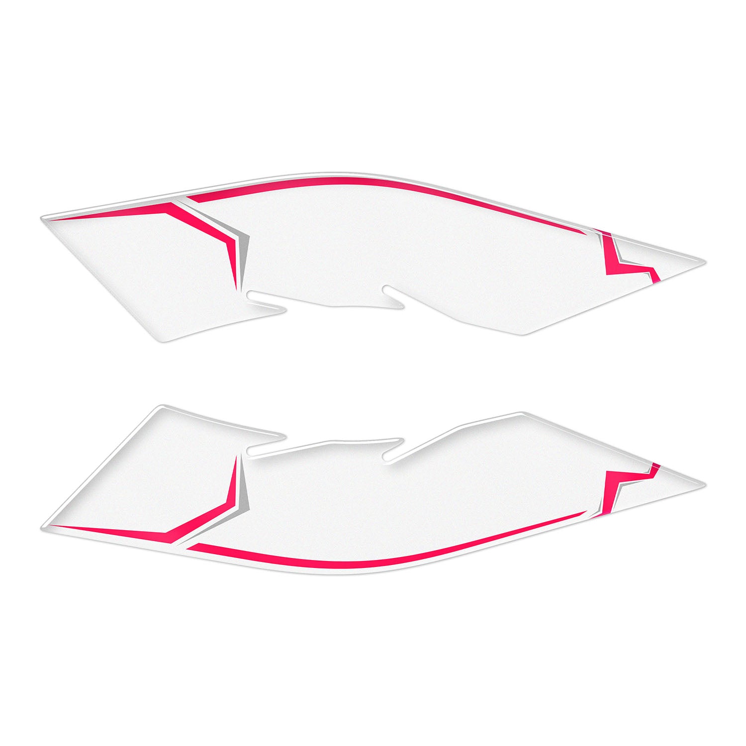 Honda PCX Beyaz Zemin Tasarımlı Ayak Yan Pad Set (2021-2024) #renk_florasan pembe