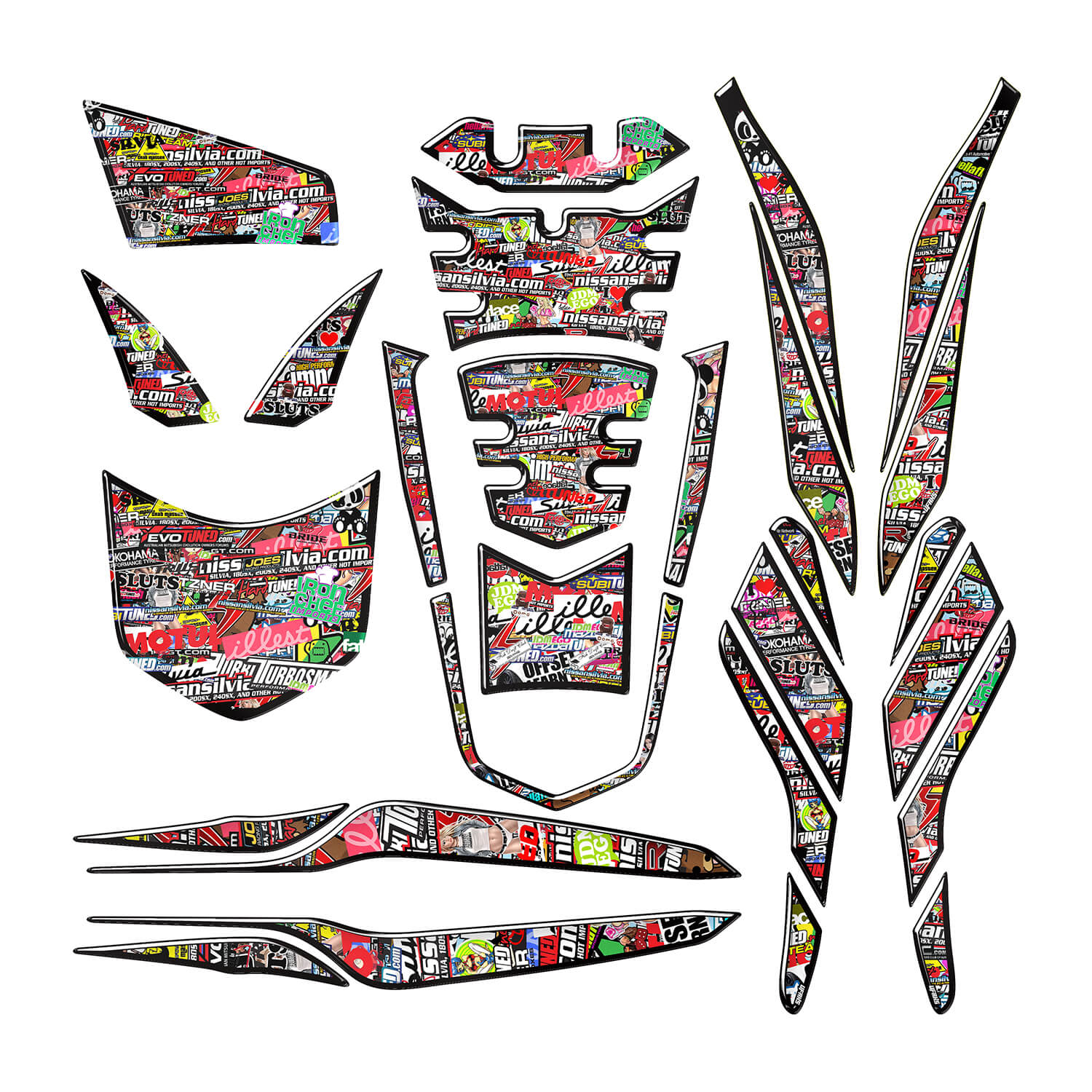 Honda PCX Hellaflush Tank Pad Set (2021-2024)