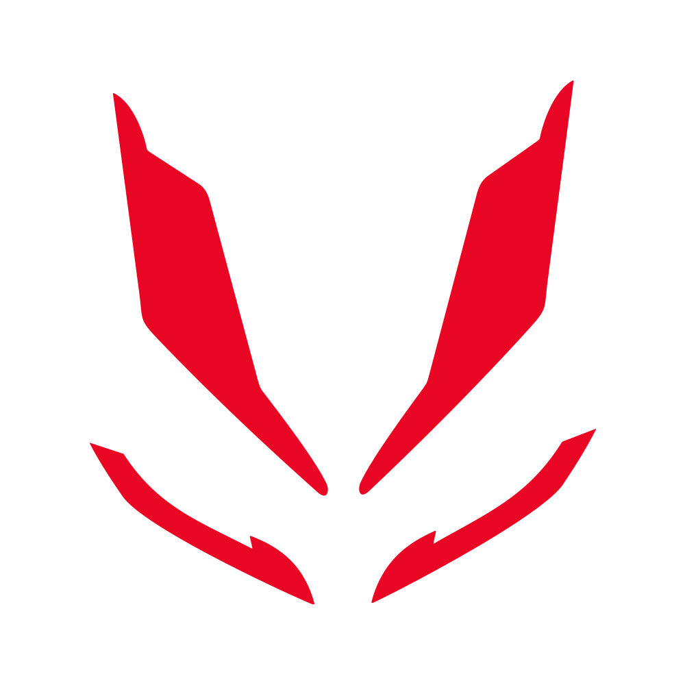 Honda PCX Kalın Ön Far Üstü Filmi, Far Kaşı (2021-2024) #renk_kırmızı