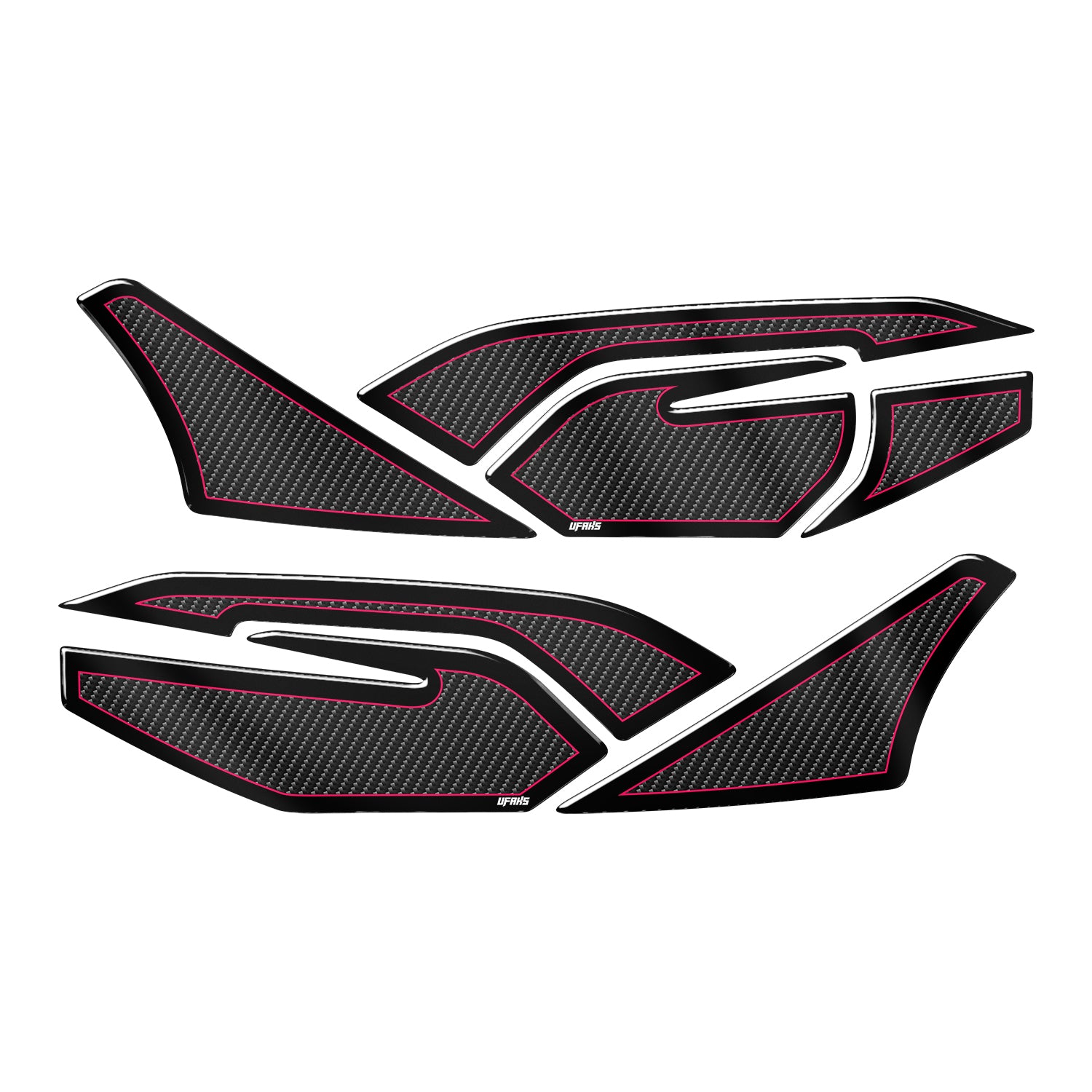 Honda PCX Karbon Tasarımlı Yan Pad Set (2021-2024) #renk_florasan pembe