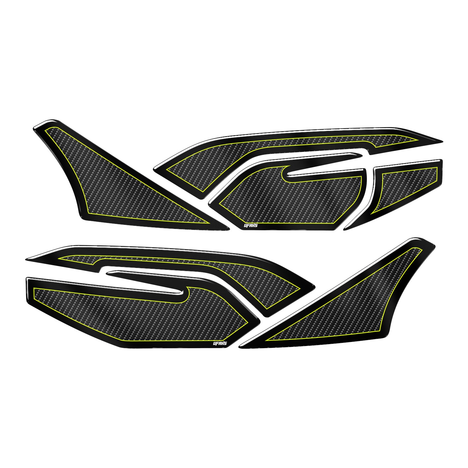 Honda PCX Karbon Tasarımlı Yan Pad Set (2021-2024) #renk_florasan sarı