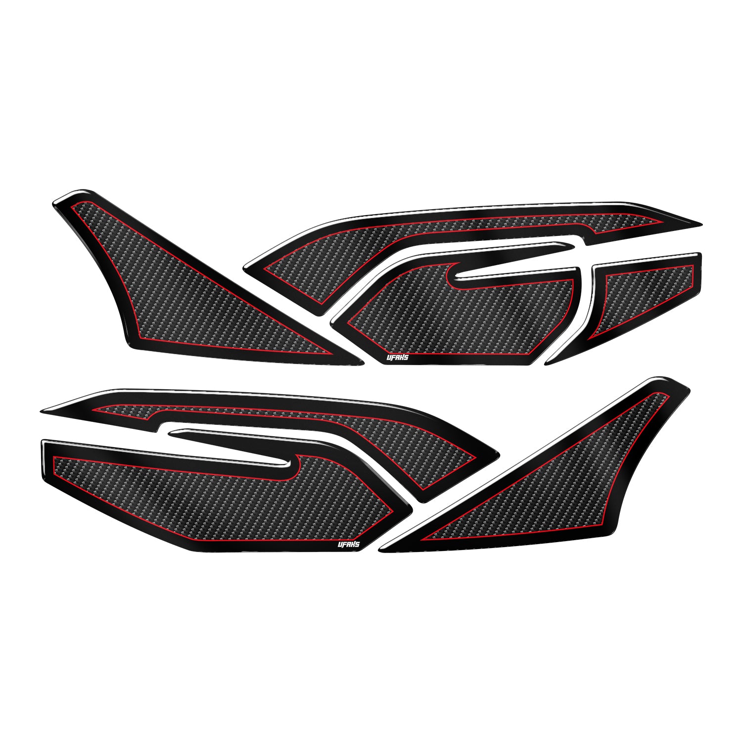 Honda PCX Karbon Tasarımlı Yan Pad Set (2021-2024) #renk_kırmızı