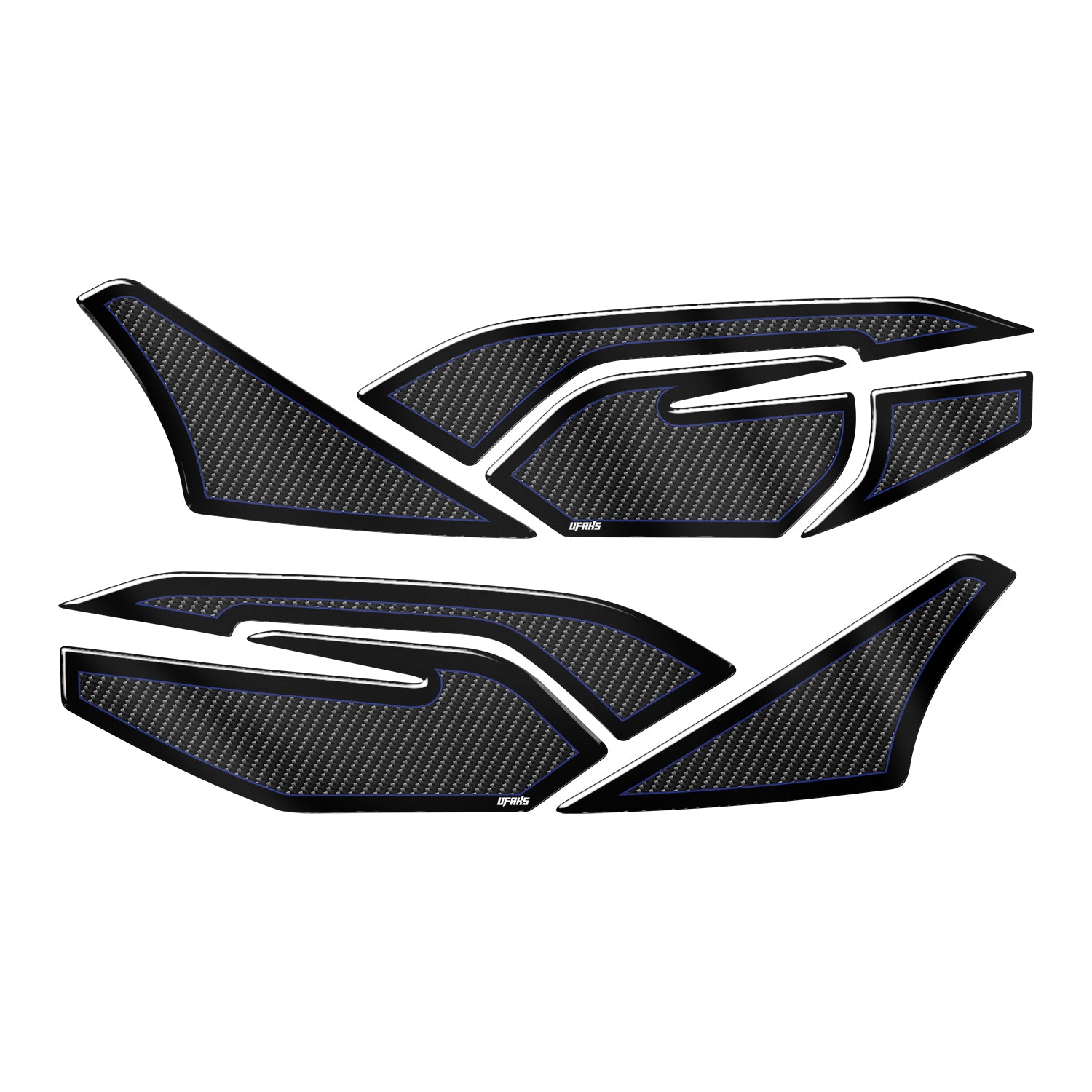 Honda PCX Karbon Tasarımlı Yan Pad Set (2021-2024) #renk_lacivert