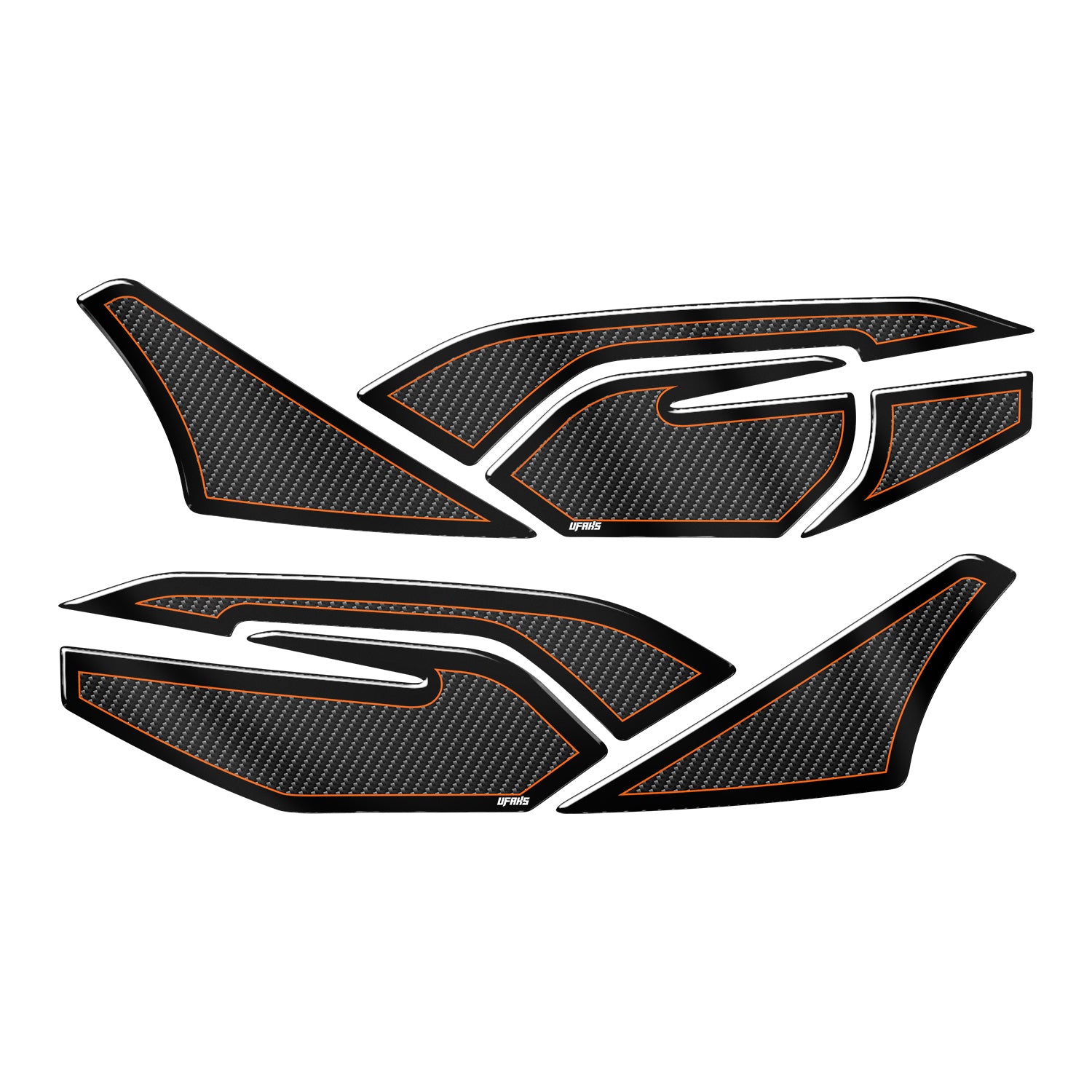 Honda PCX Karbon Tasarımlı Yan Pad Set (2021-2024) #renk_turuncu