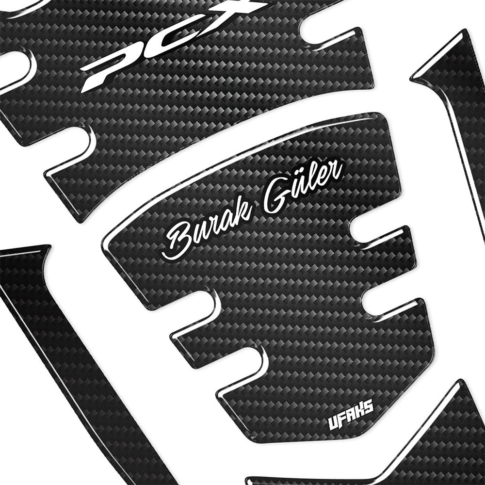 Honda PCX Kişiye Özel İsimli Karbon Tank Pad Set (2021-2024)
