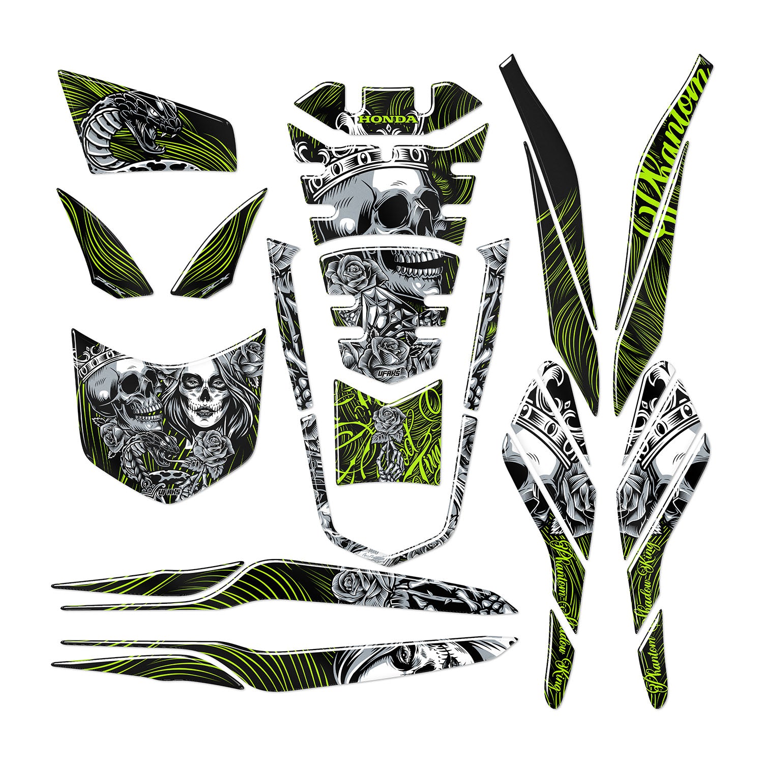 Honda PCX Phantom Lord Tank Pad Set (2021-2024) #renk_florasan sarı