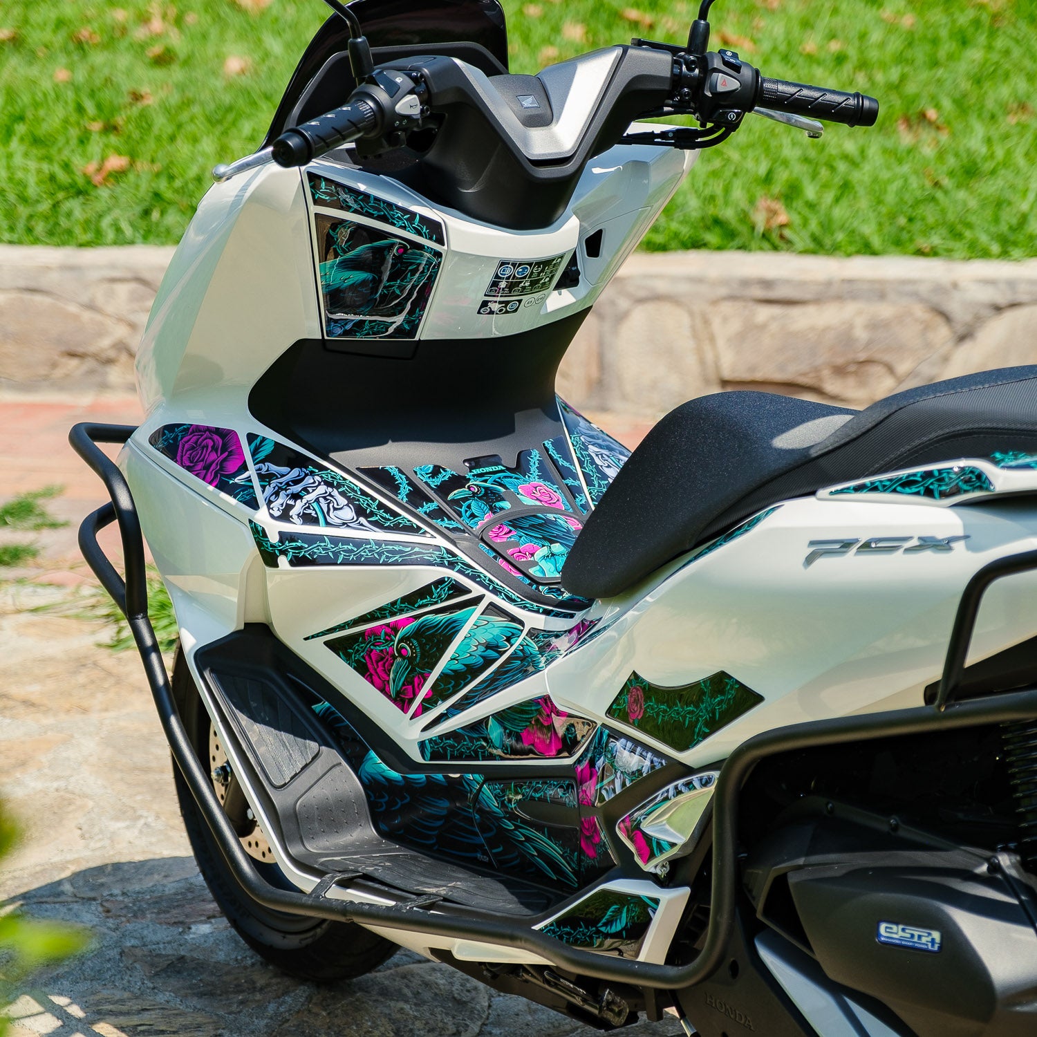 Honda PCX Raven & Rose Tank Pad Set (2025-2026)