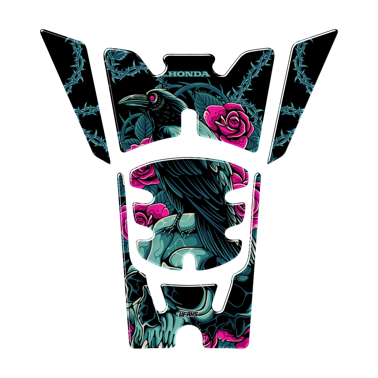 Honda PCX Raven & Rose Tank Pad Set (2025) #set_depo pad