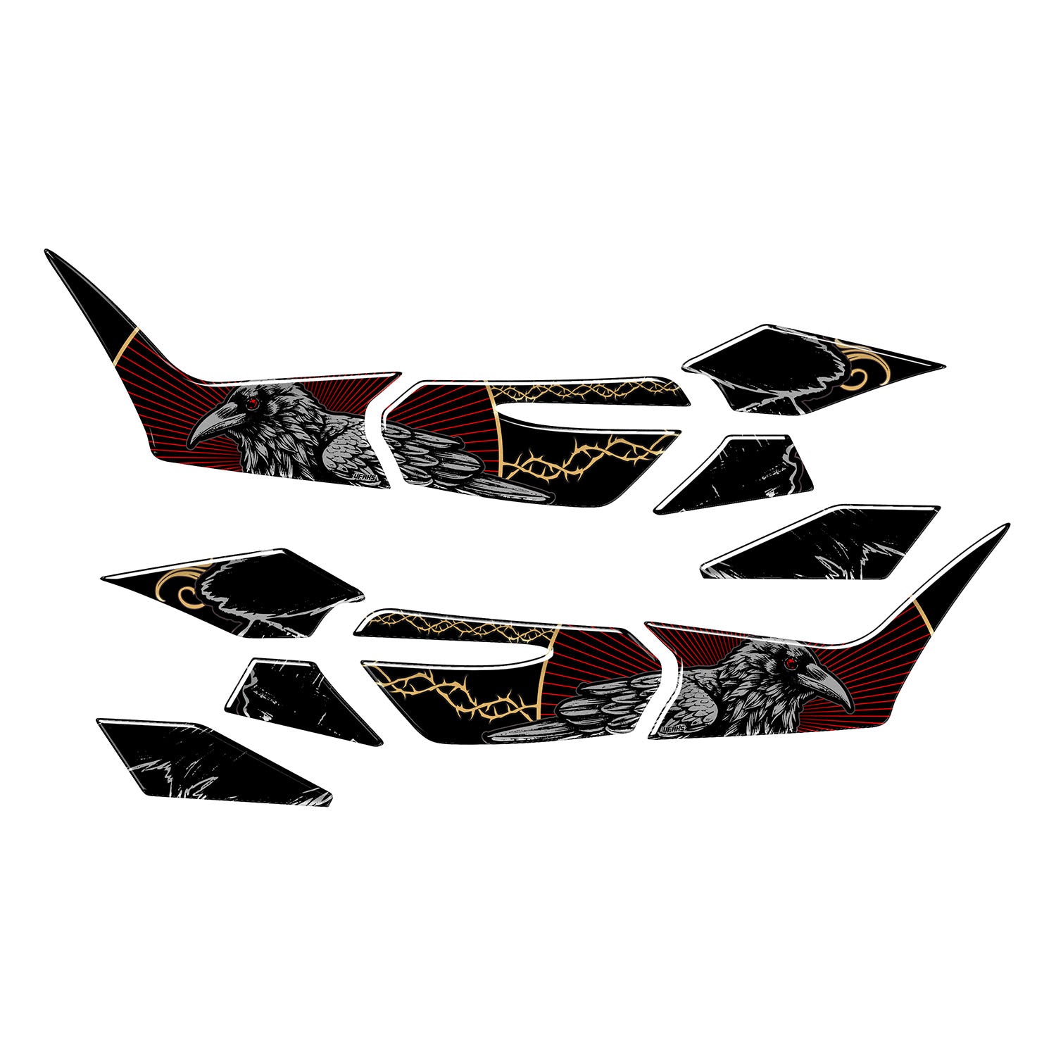 Honda PCX Scarlet Wing Tank Pad Set (2025) #set_yan pad set