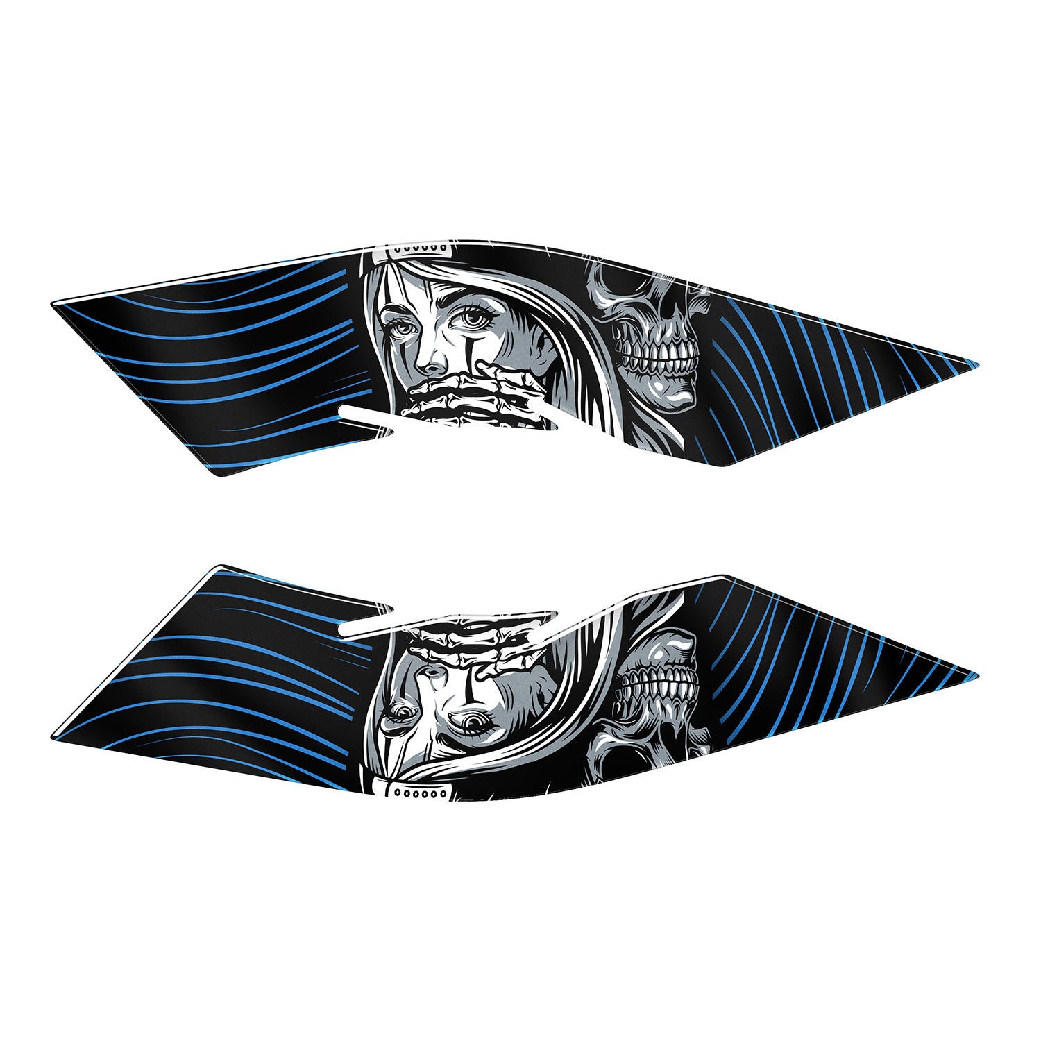 Honda PCX Shadow Queen Ayak Yan Pad Set (2021-2024) #renk_mavi