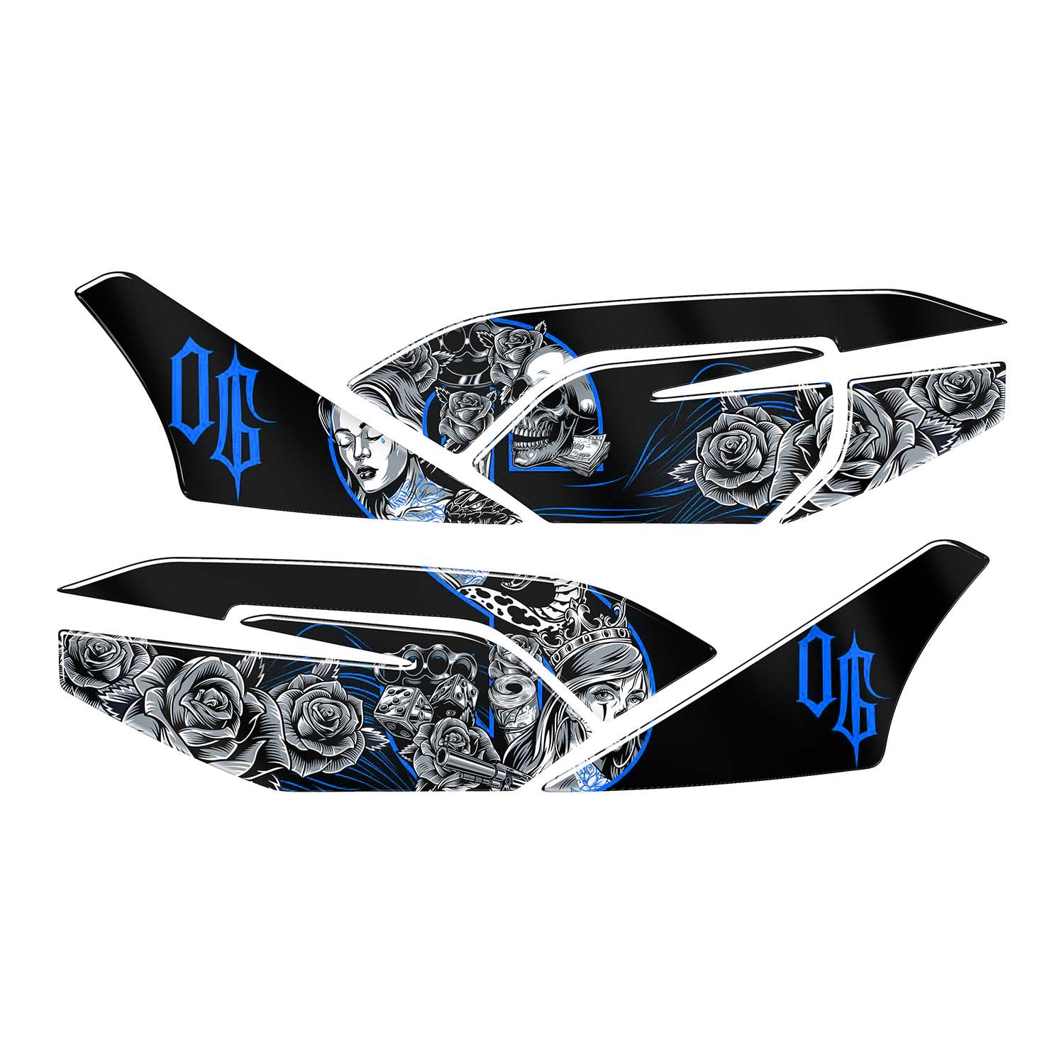 Honda PCX Shadow Queen Yan Pad Set (2021-2024) #renk_mavi