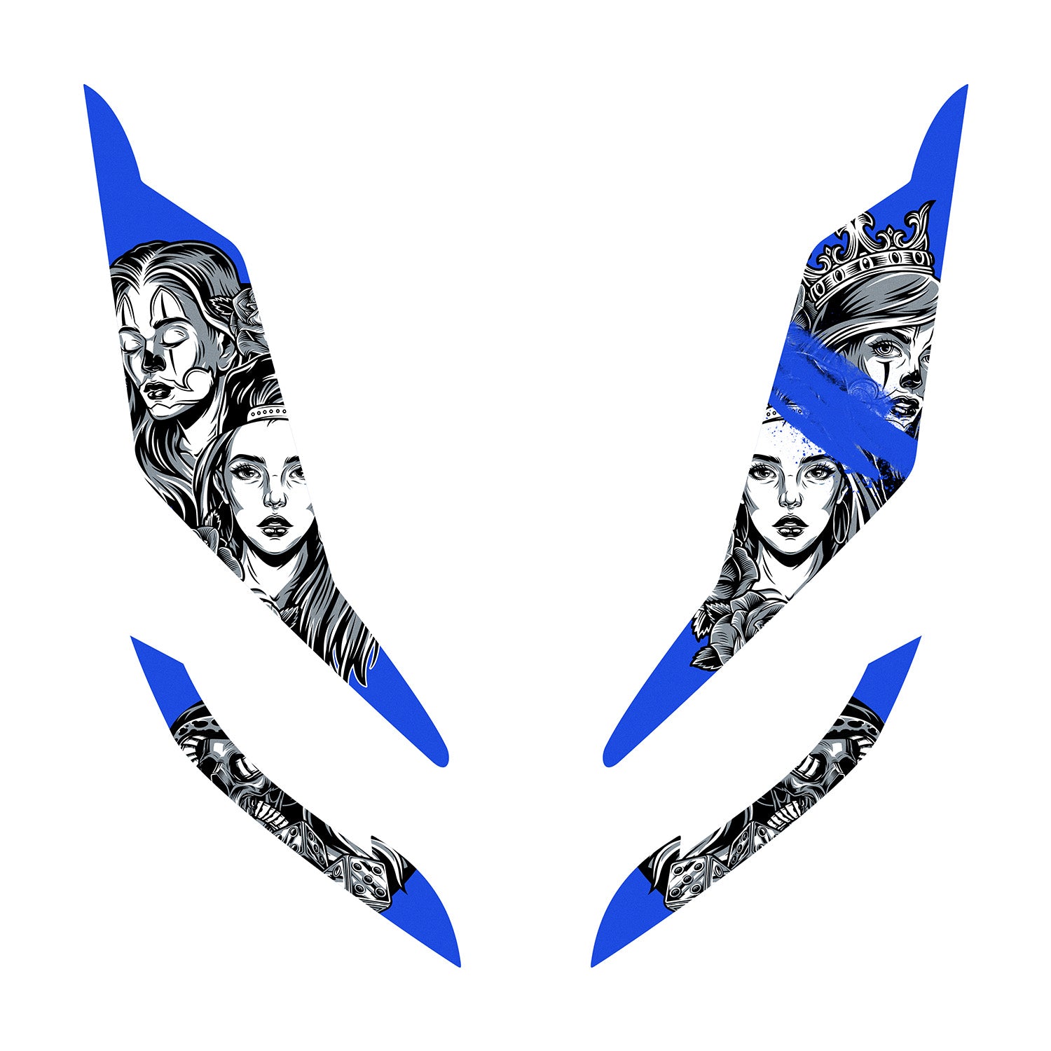 Honda PCX Tasarımlı Ön Far Üstü Filmi, Tasarımlı Far Kaşı (2021-2024) #renk_mavi