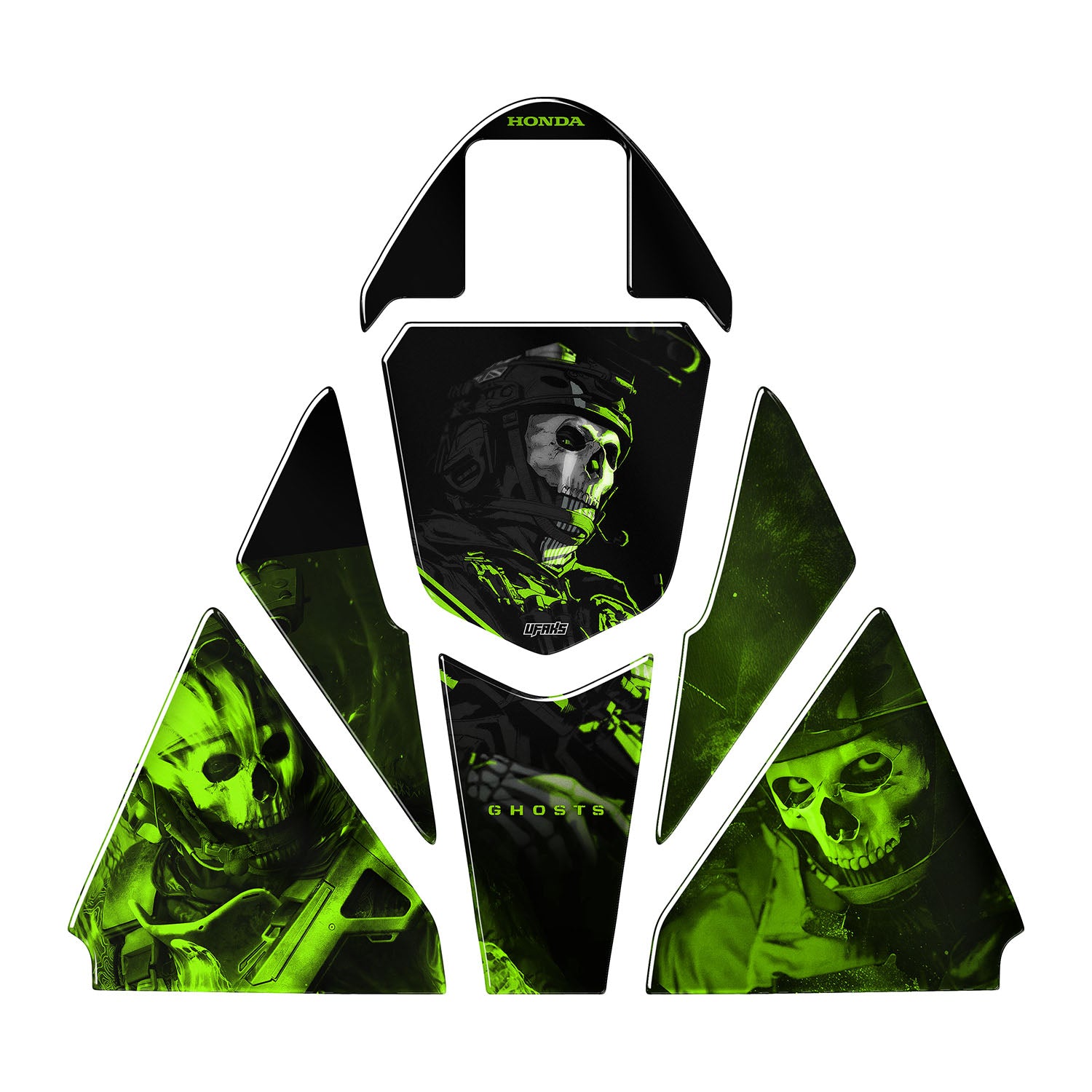 Honda SH 125 Ghost Tank Pad Seti (2024-2025) #renk_ghost sight