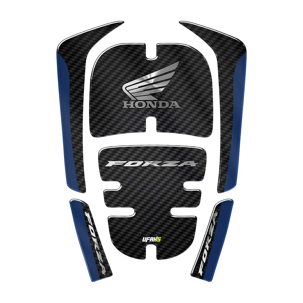 Honda Forza 250 Karbon Tasarımlı Tank Pad Seti (2018-2023) #renk_Lacivert