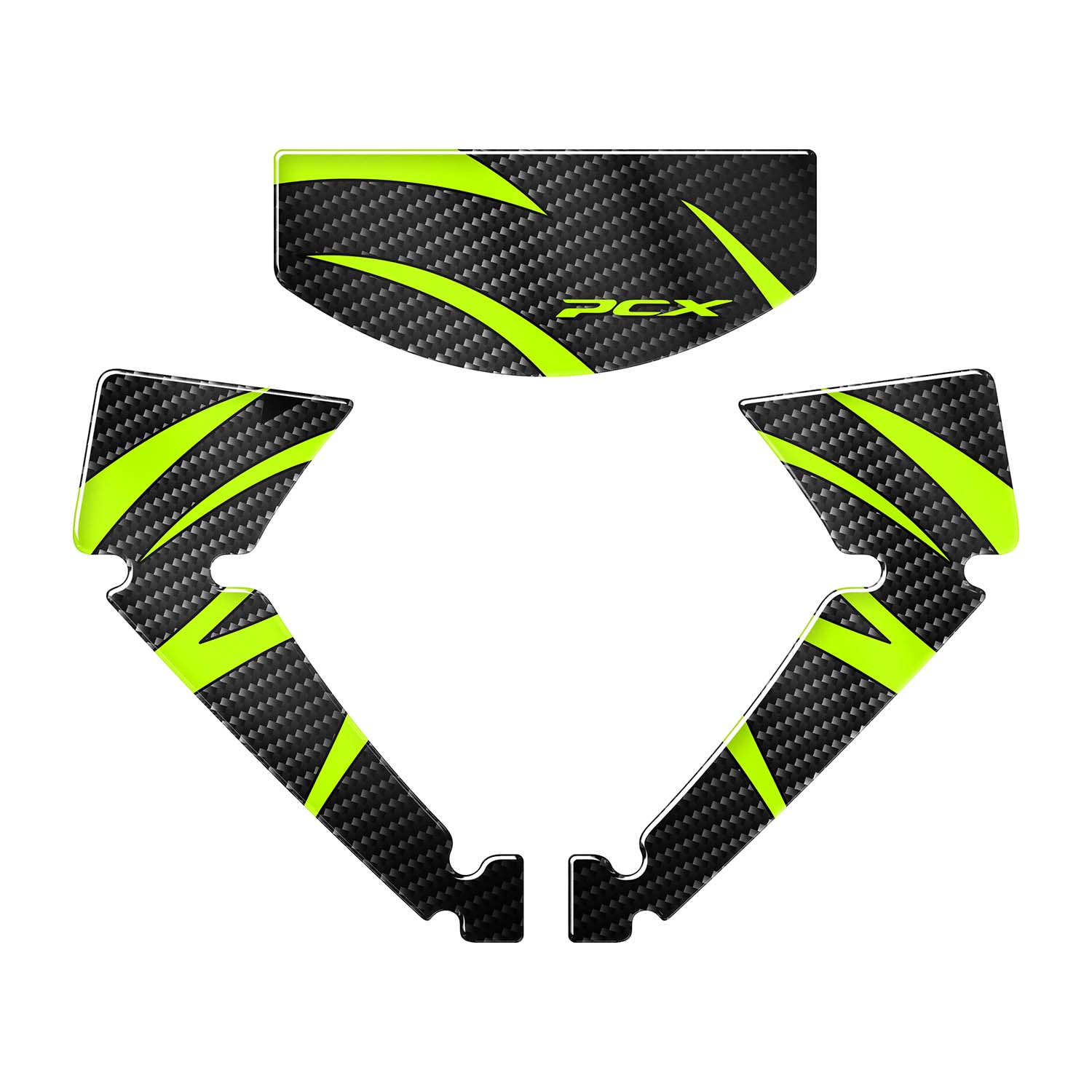 Honda PCX Aesthetic Lines Tank Pad Set (2025) Depo Pad #set_Çamurluk ve Gidon Seti #renk_florasan sarı