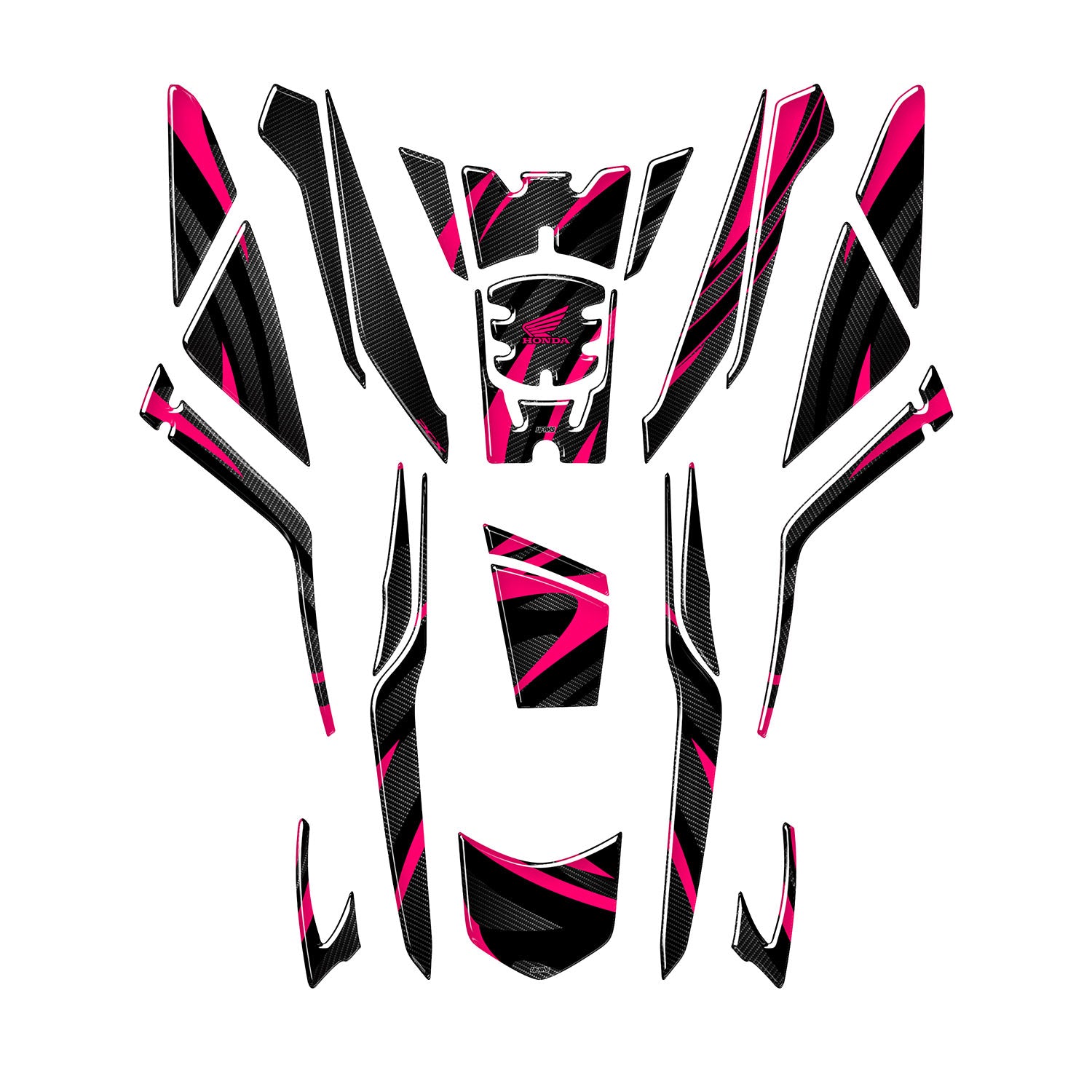 Honda PCX Aesthetic Lines Tank Pad Set (2025) Depo Pad #set_tank pad set #renk_florasan pembe