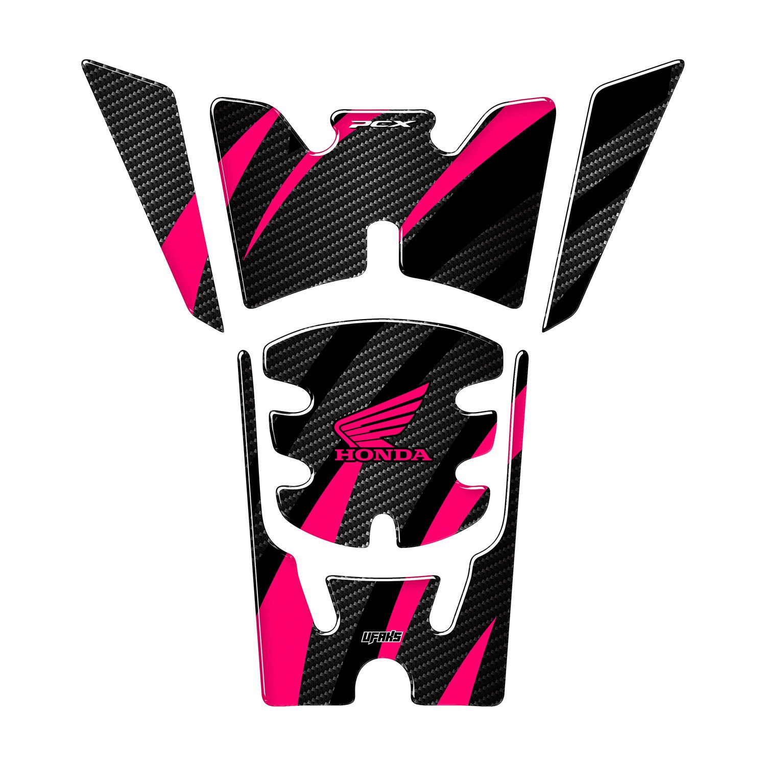 Honda PCX Aesthetic Lines Tank Pad Set (2025) Depo Pad #set_depo pad #renk_florasan pembe