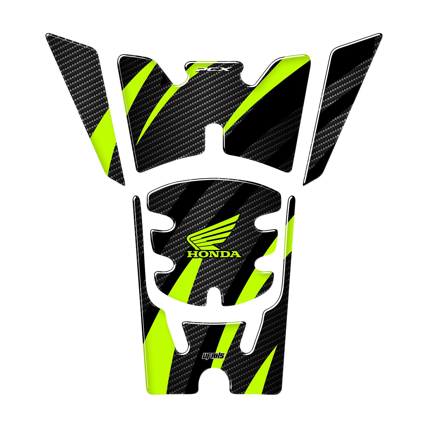Honda PCX Aesthetic Lines Tank Pad Set (2025) Depo Pad #set_depo pad #renk_florasan sarı