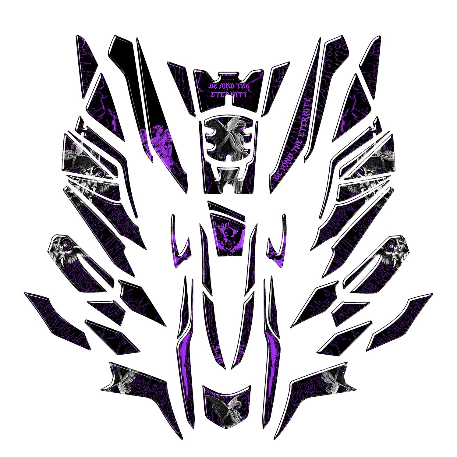 Honda PCX Beyond the Eternity Tank Pad Set (2025) #set_tam koruma seti #renk_mor