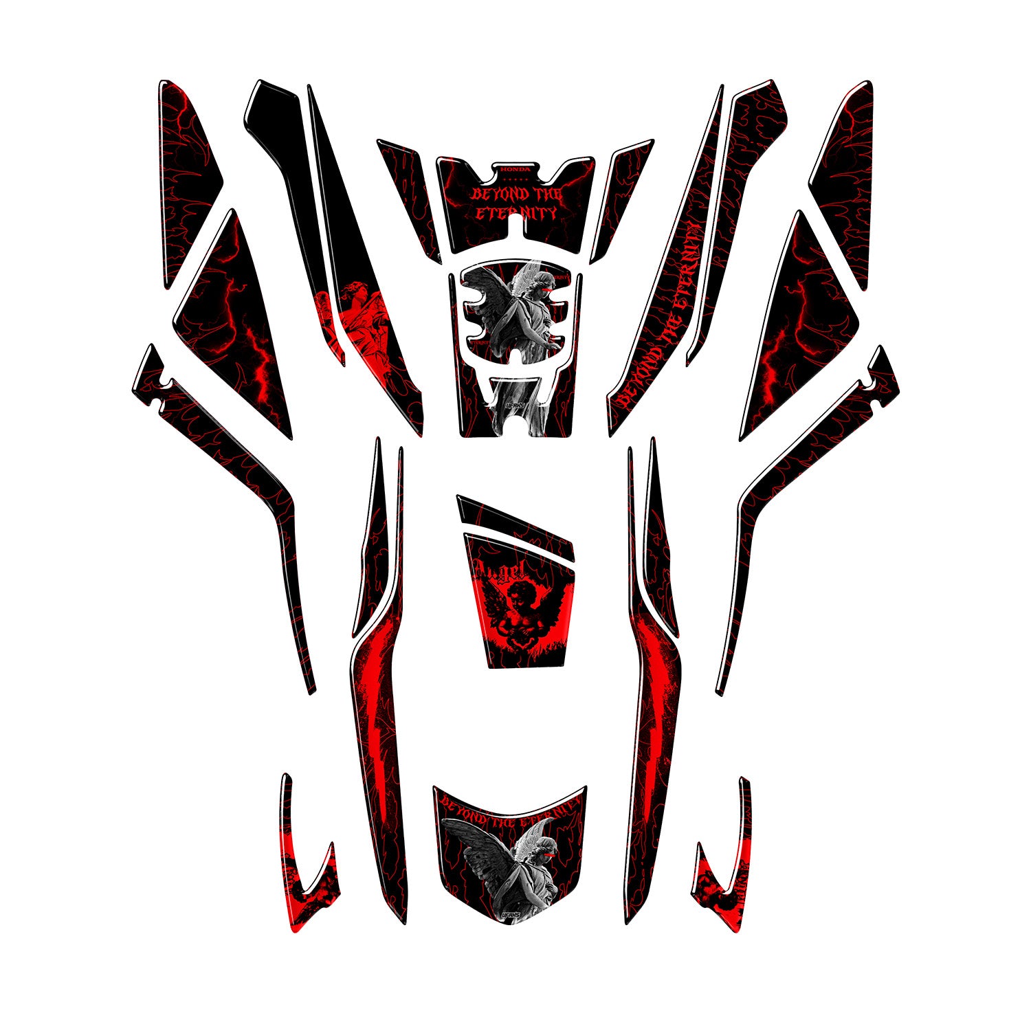 Honda PCX Beyond the Eternity Tank Pad Set (2025) #set_tank pad set #renk_kırmızı