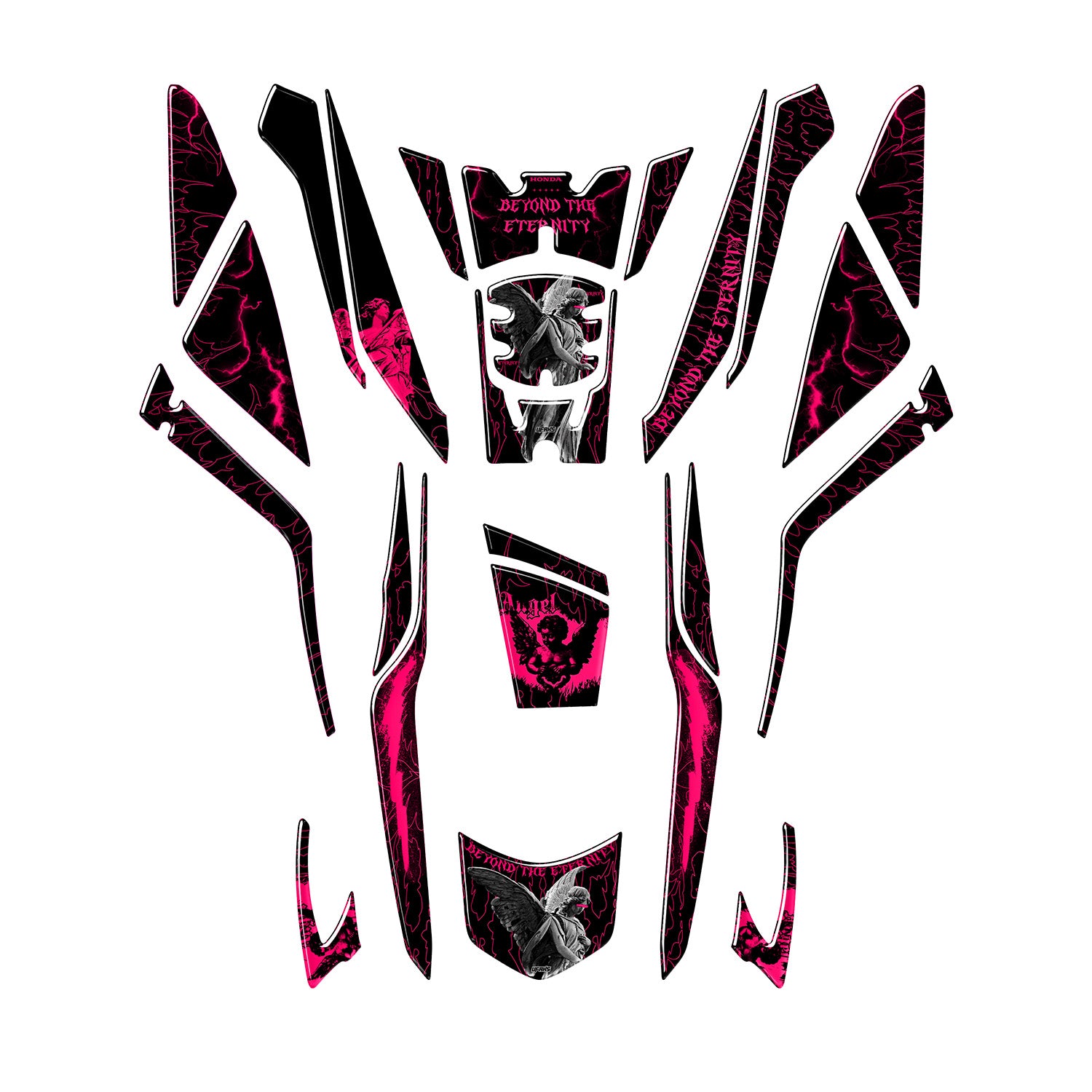 Honda PCX Beyond the Eternity Tank Pad Set (2025) #set_tank pad set #renk_florasan pembe