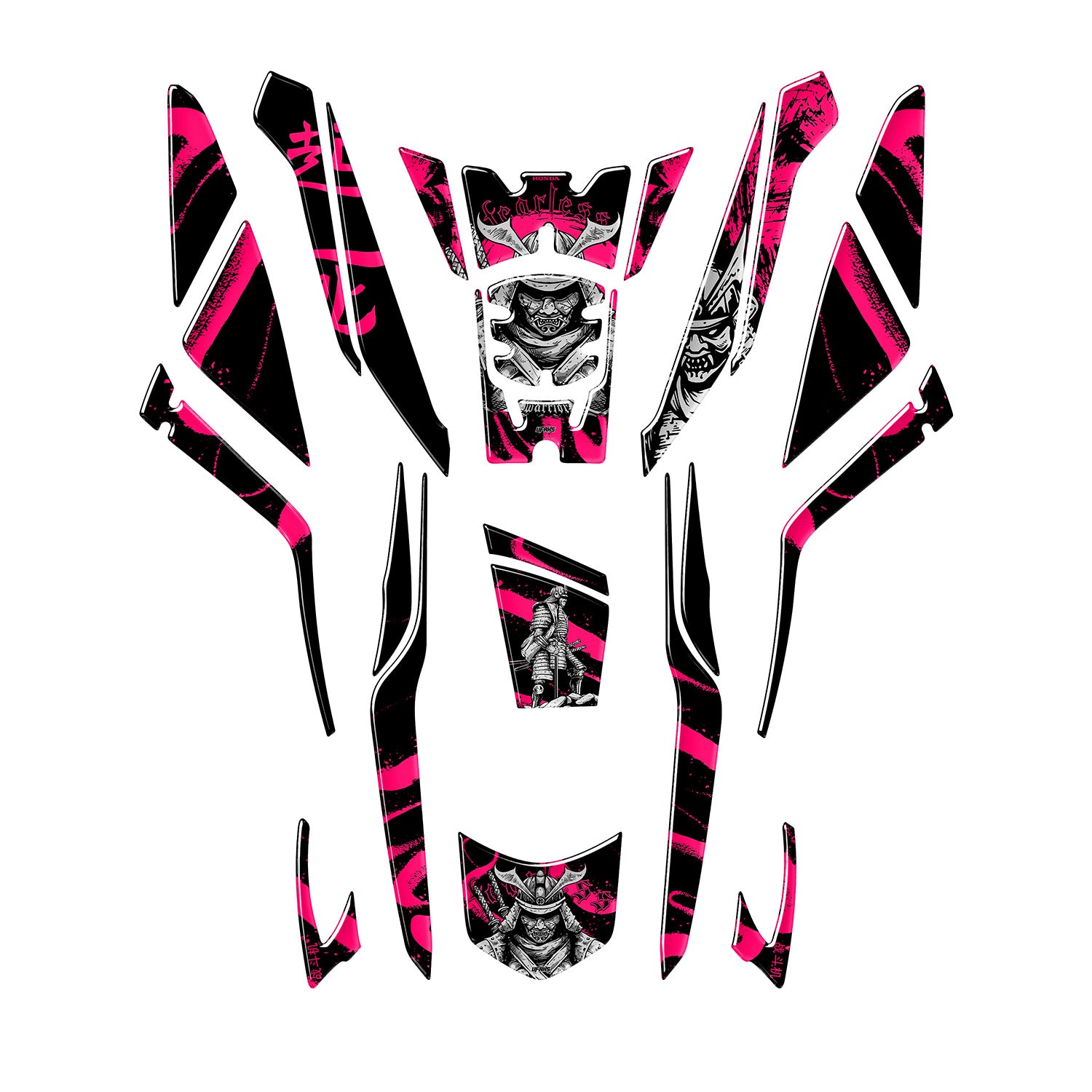 Honda PCX Fearless Warrior Tank Pad Set (2025) #set_tank pad set #renk_florasan pembe