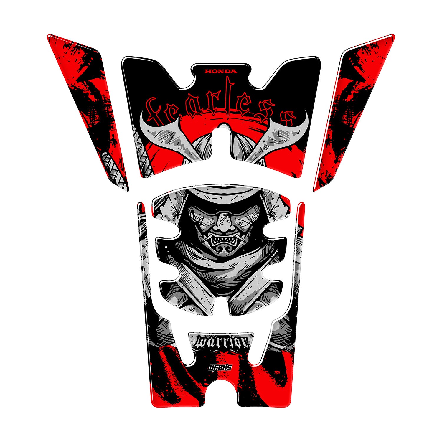 Honda PCX Fearless Warrior Tank Pad Set (2025) #set_depo pad #renk_kırmızı