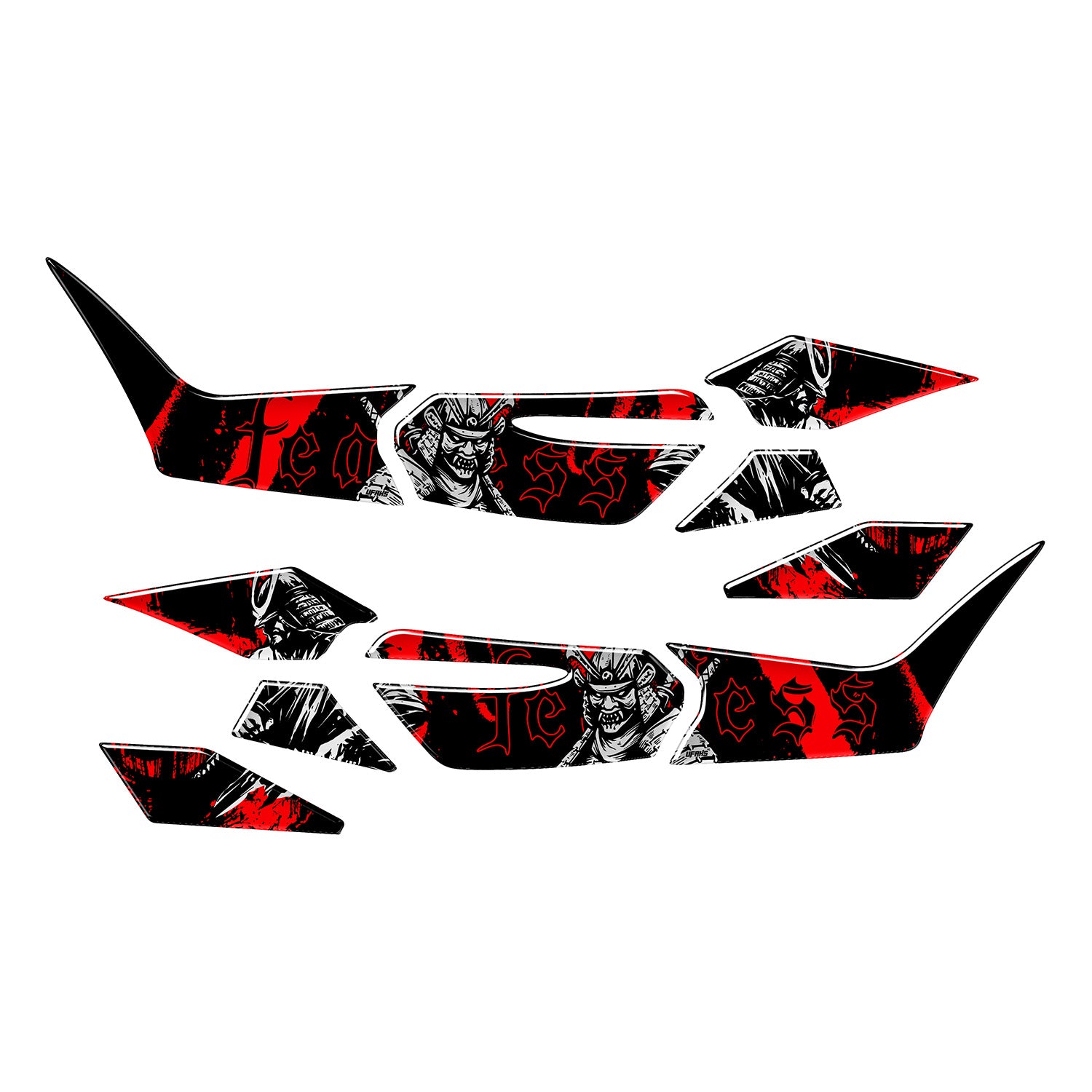 Honda PCX Fearless Warrior Tank Pad Set (2025) #set_yan pad set #renk_kırmızı