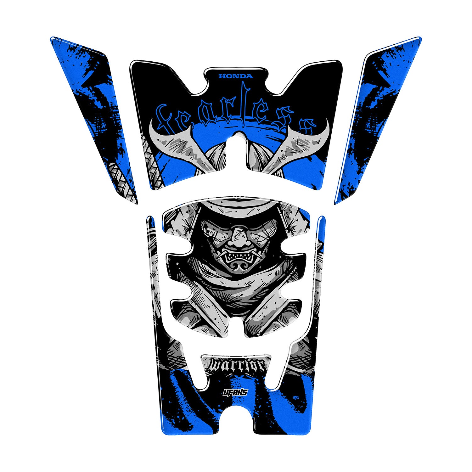 Honda PCX Fearless Warrior Tank Pad Set (2025) #set_depo pad #renk_mavi