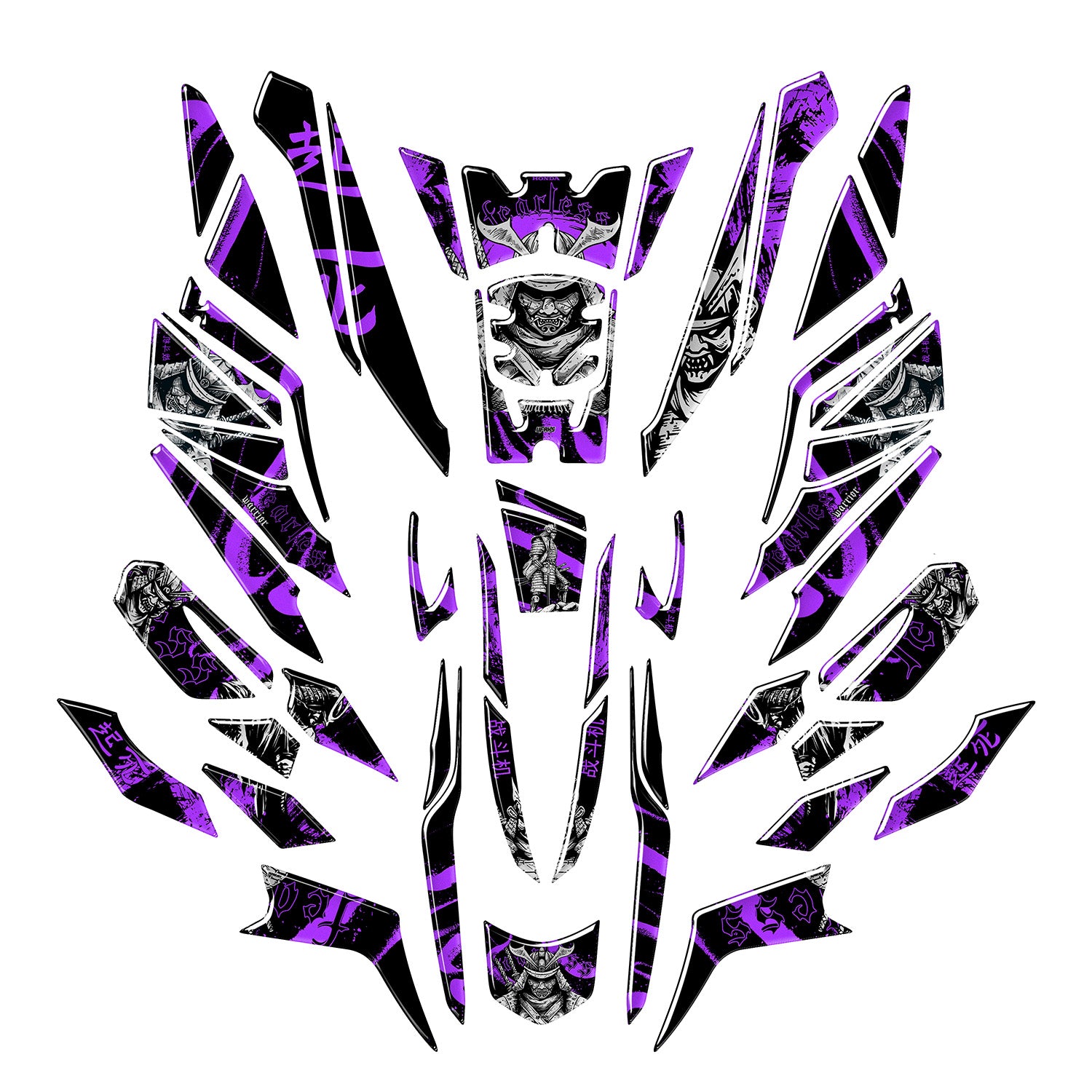 Honda PCX Fearless Warrior Tank Pad Set (2025) #set_tam koruma set #renk_mor