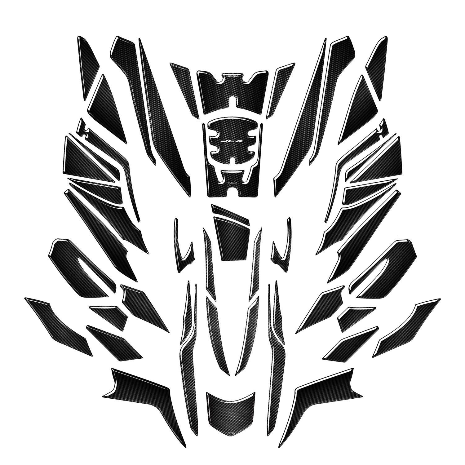 Honda PCX Karbon Tasarımlı Tank Pad Set (2025) #set_tam koruma set