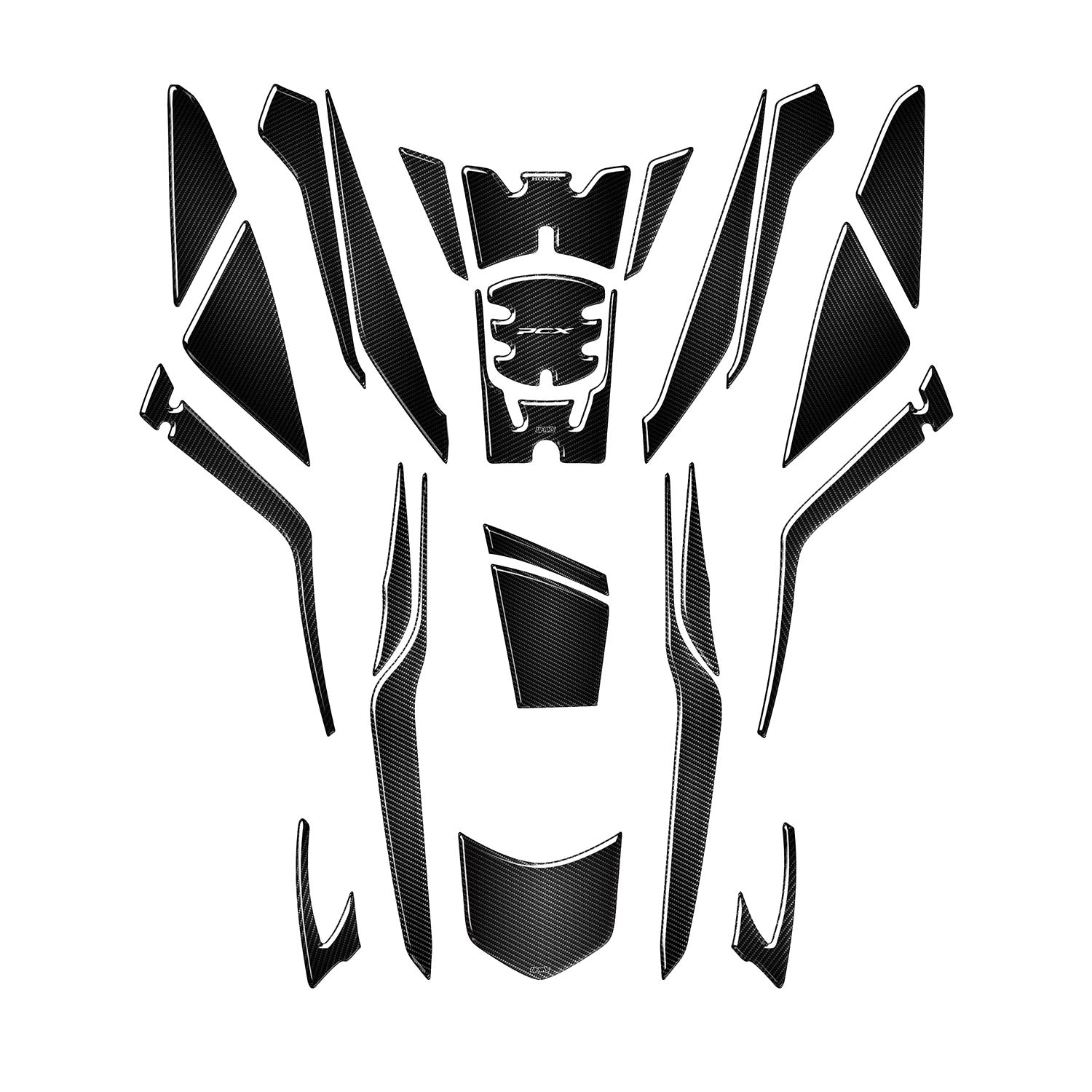 Honda PCX Karbon Tasarımlı Tank Pad Set (2025) #set_tank pad set
