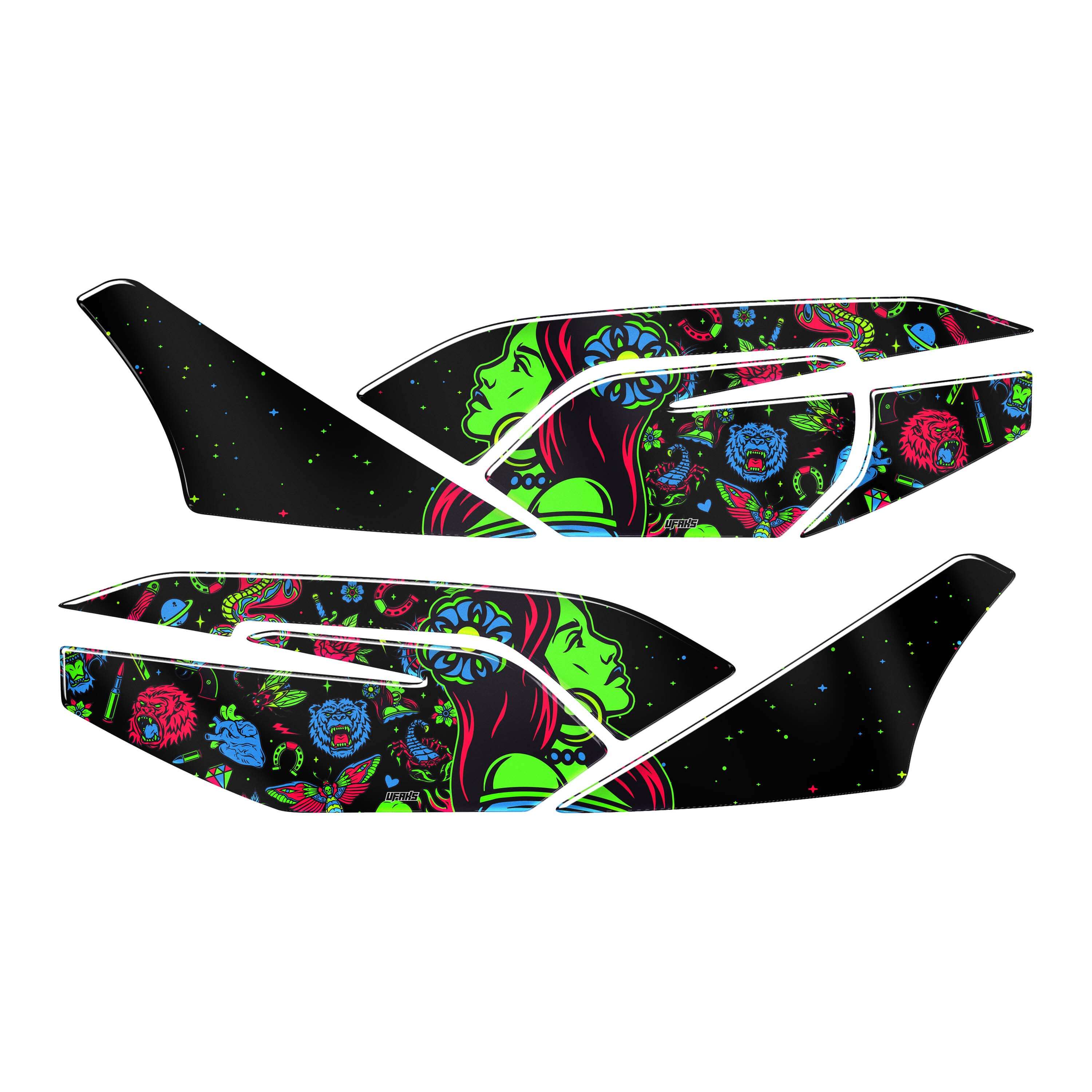 Honda PCX Neon Yan Pad Set (2021-2024) #renk_yeşil