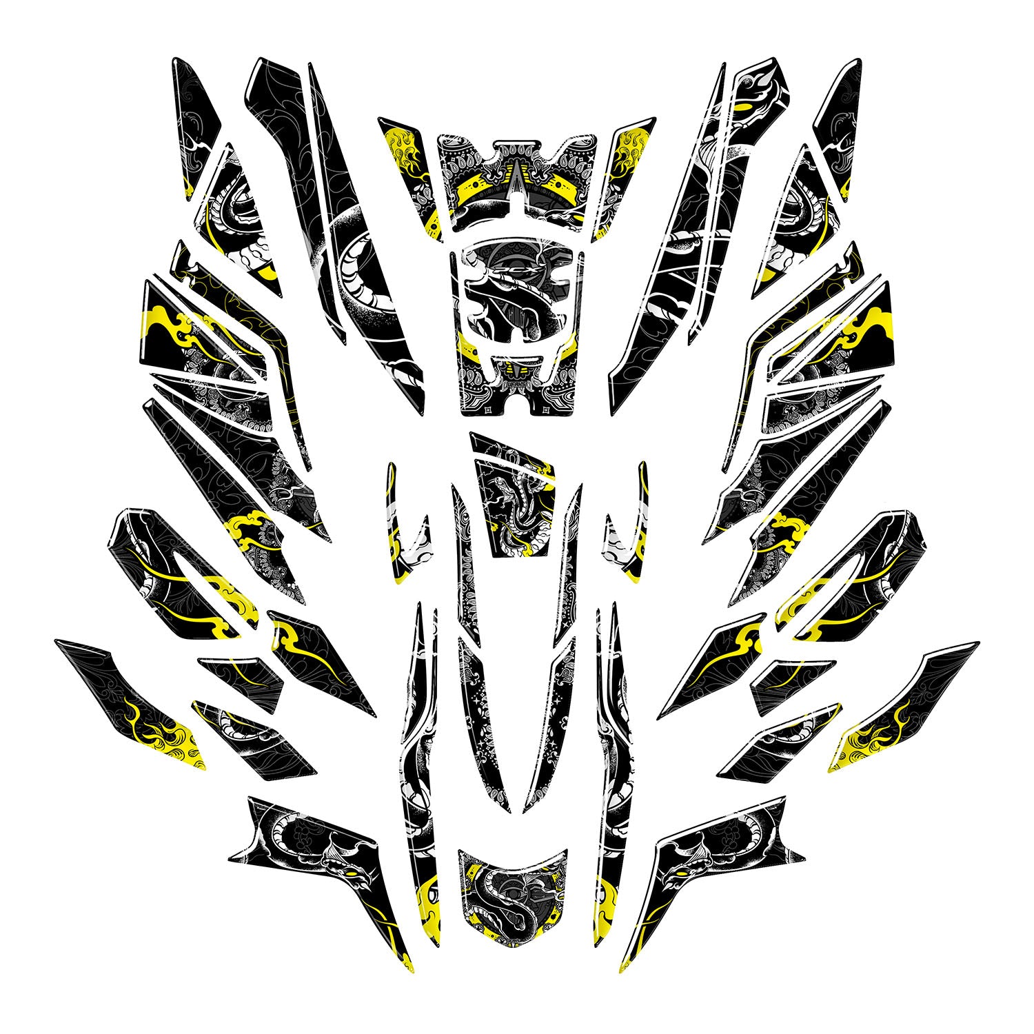 Honda PCX Snakebite Tank Pad Set (2025) #renk_sarı #set_tam koruma set