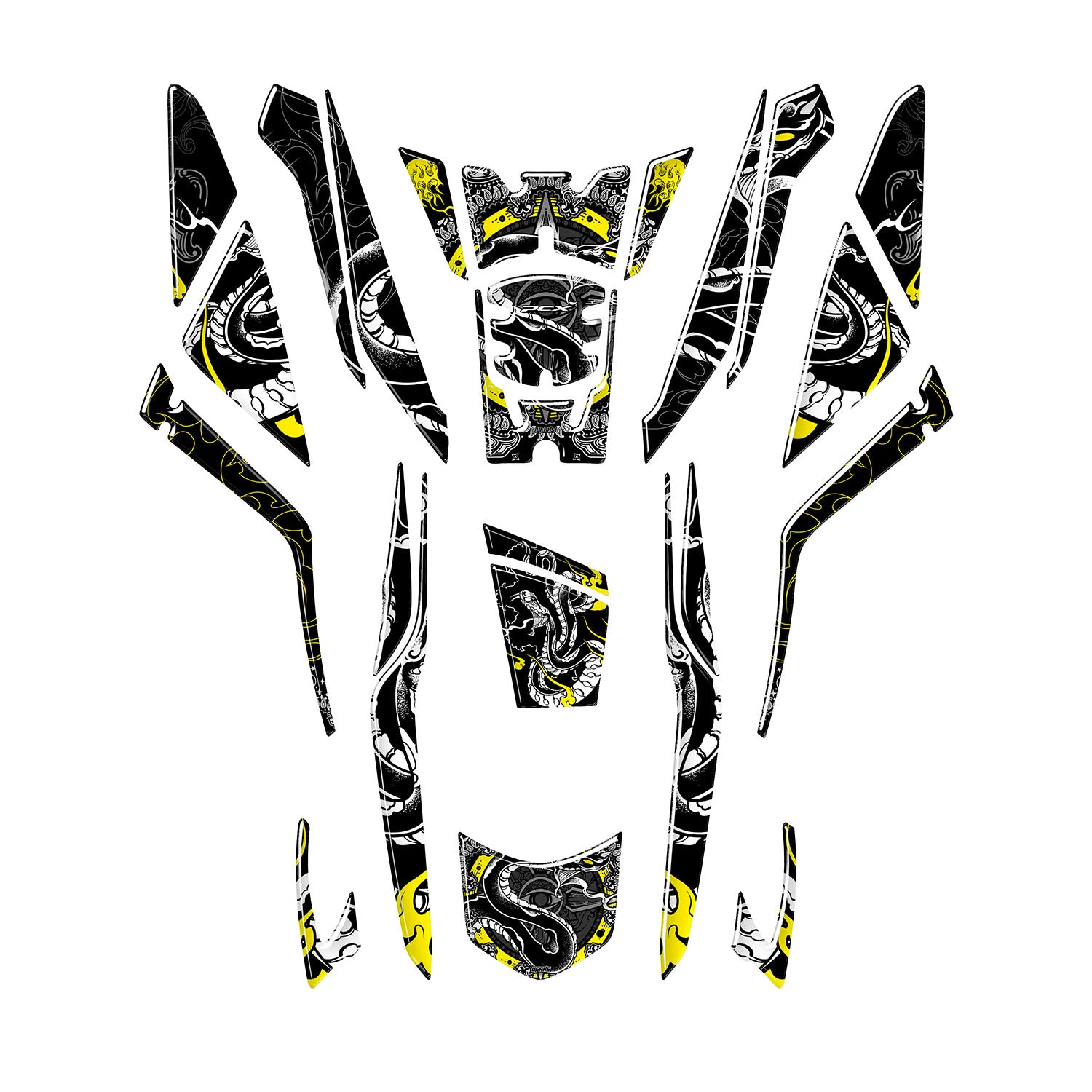Honda PCX Snakebite Tank Pad Set (2025) #renk_sarı #set_tank pad set